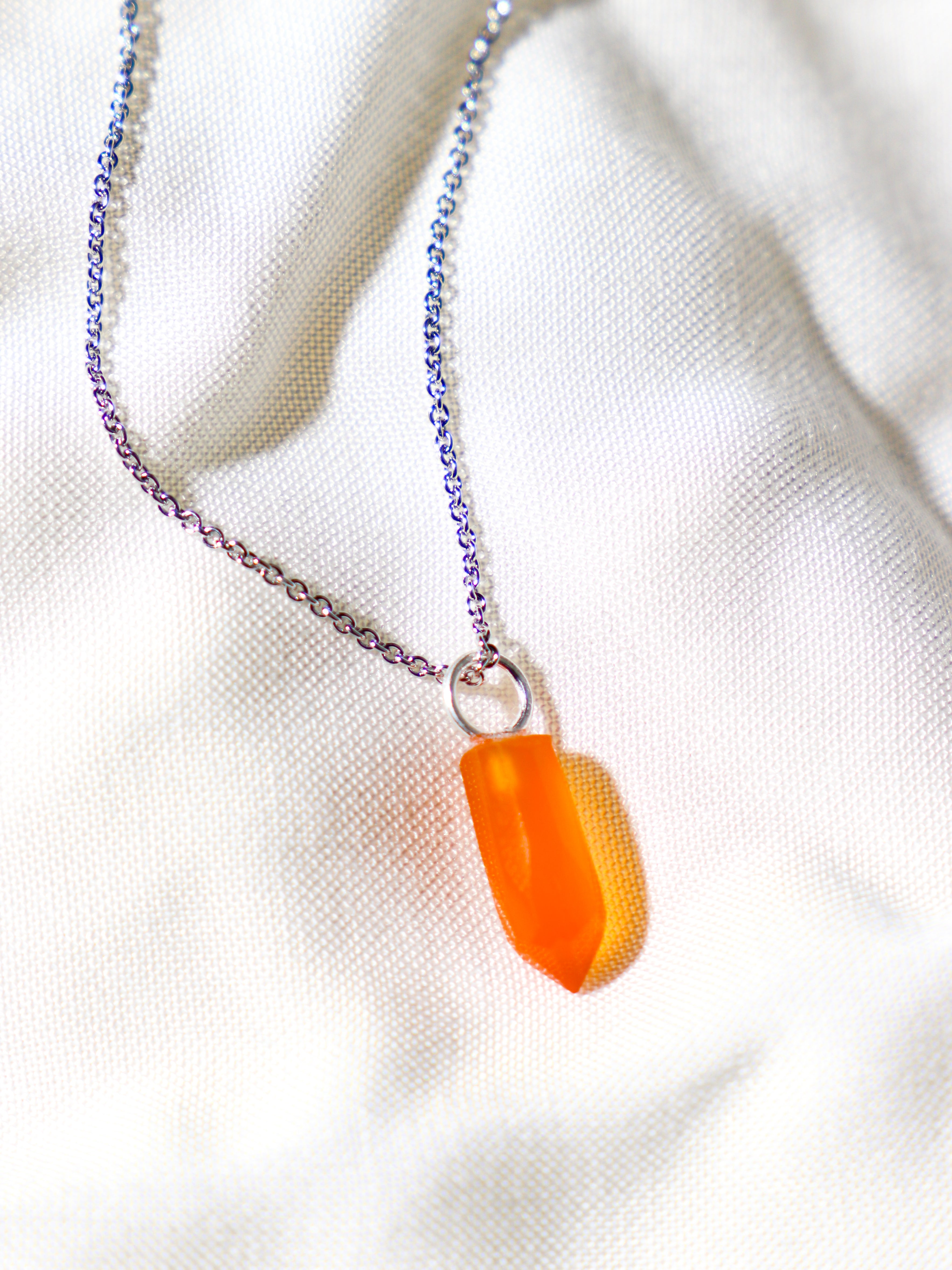 Karneol Spids Halskæde