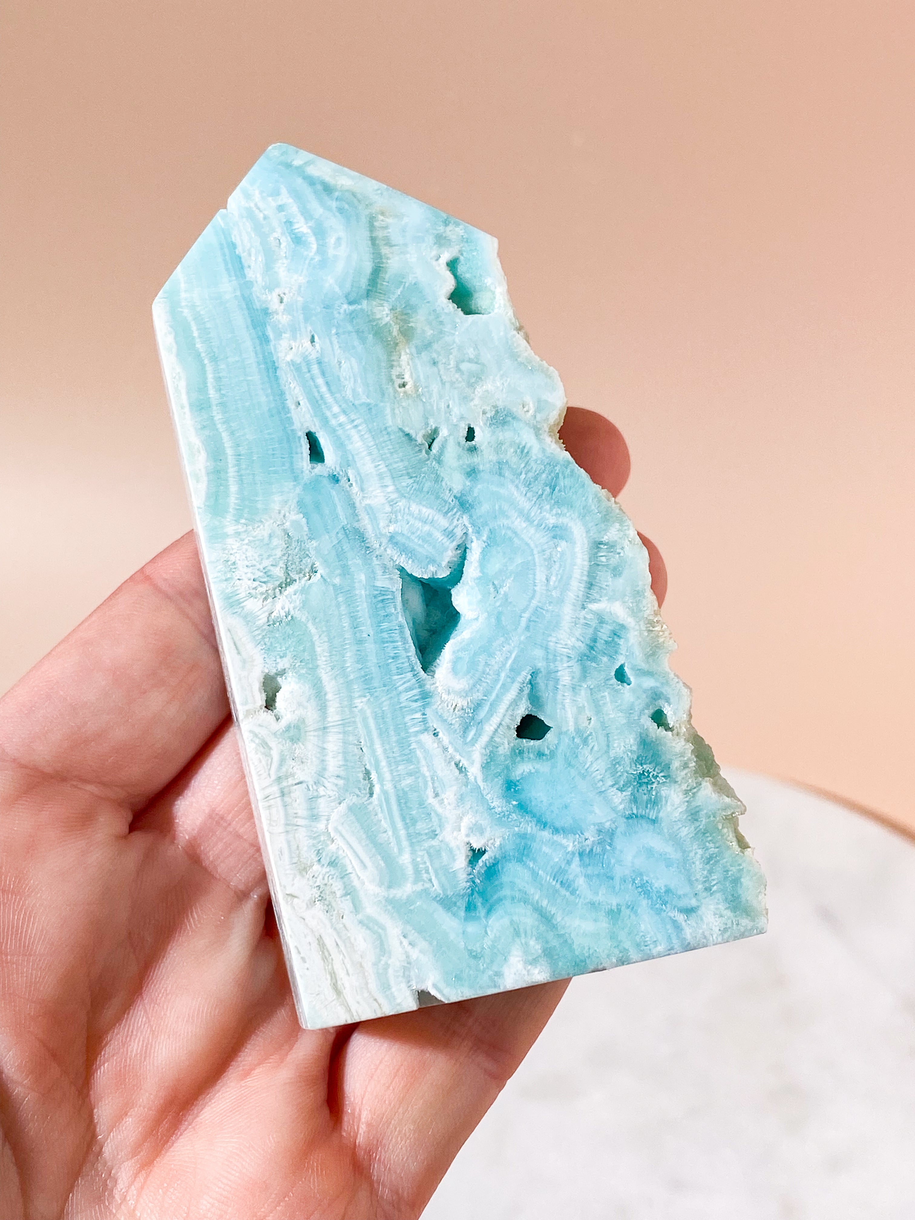 Blå Hemimorphite Tårn (Nr. 1)
