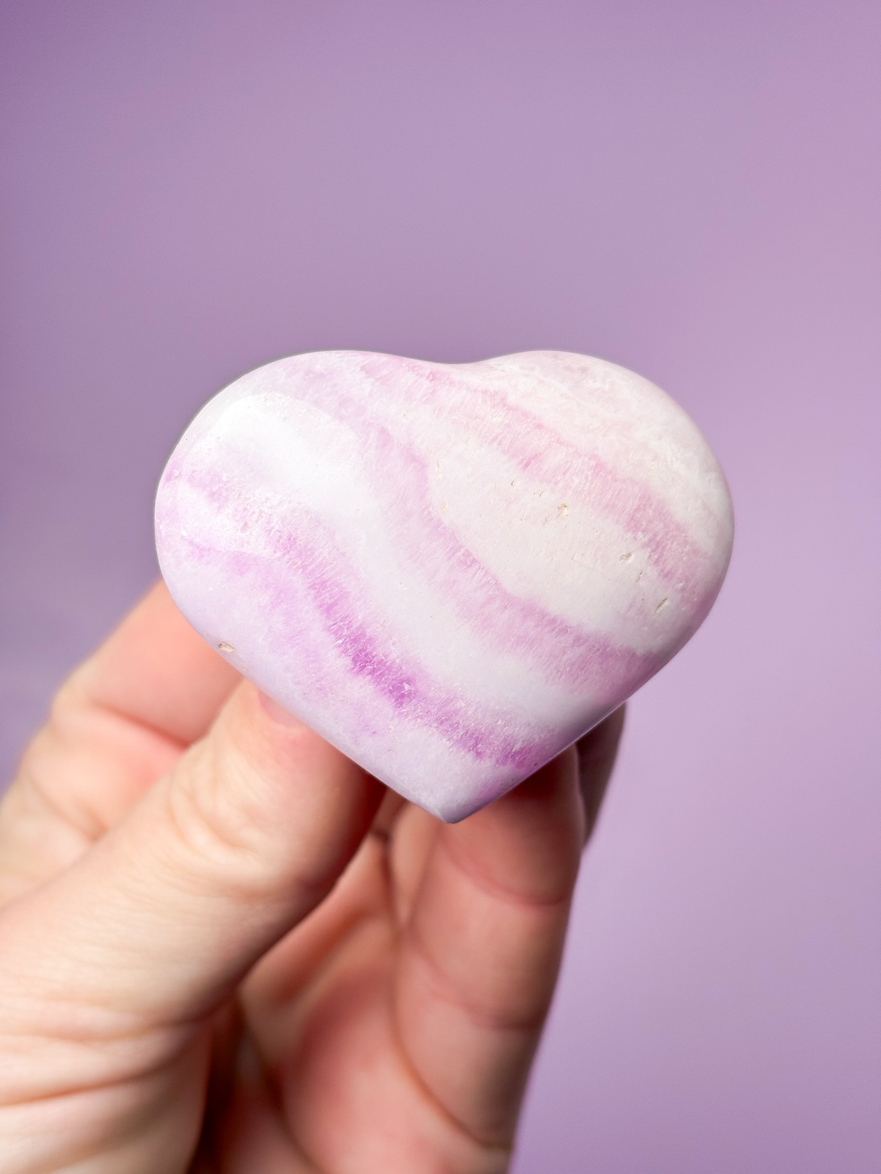 Pink Aragonit Hjerte (Nr. 1)