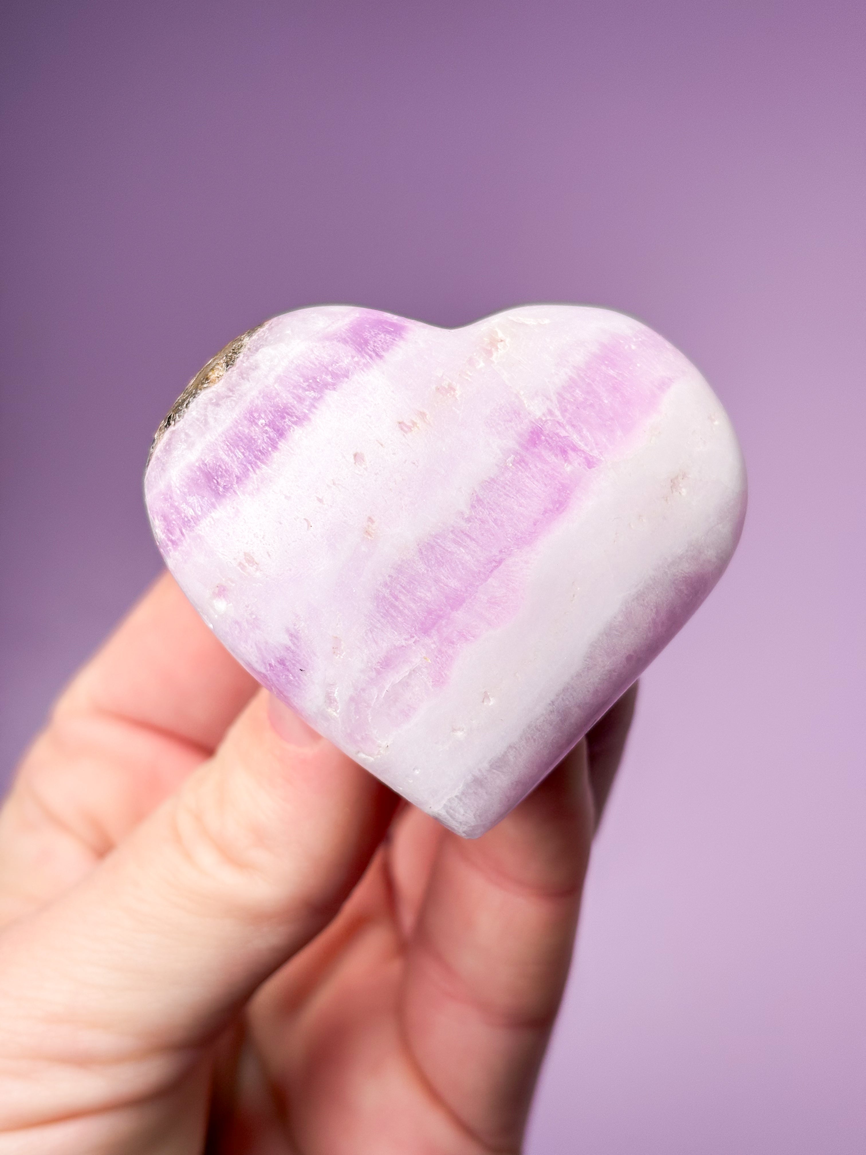 Pink Aragonit Hjerte (Nr. 3)