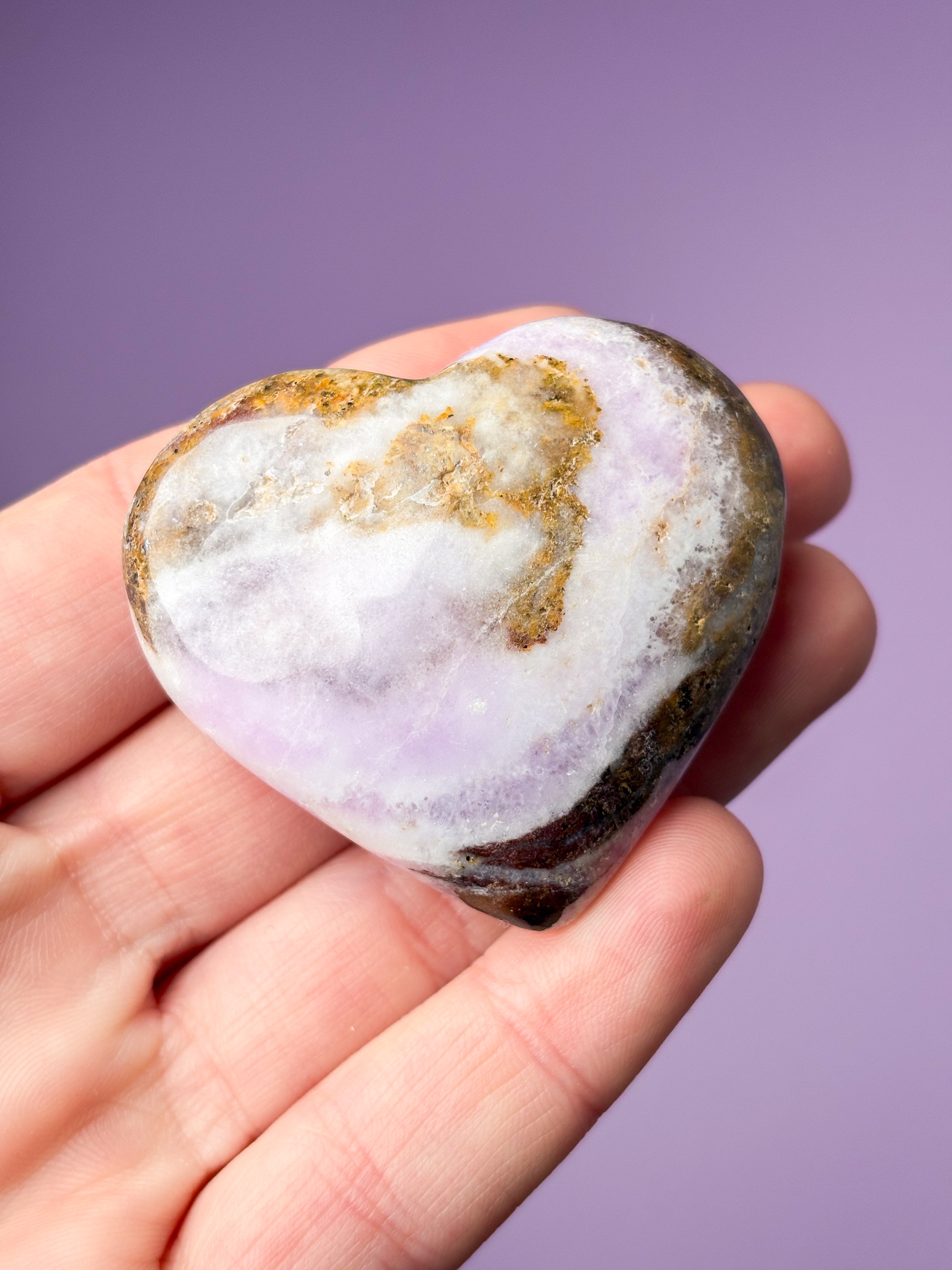 Pink Aragonit Hjerte (Nr. 4)