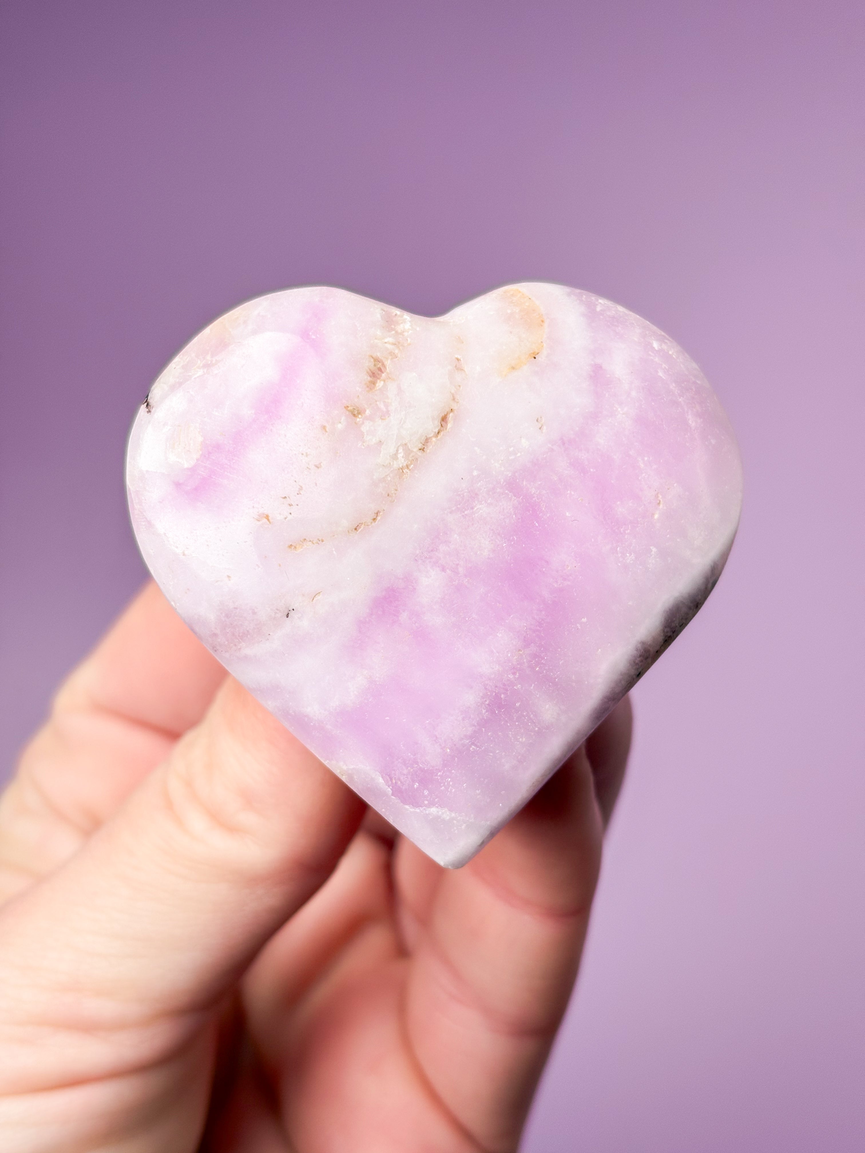 Pink Aragonit Hjerte (Nr. 6)