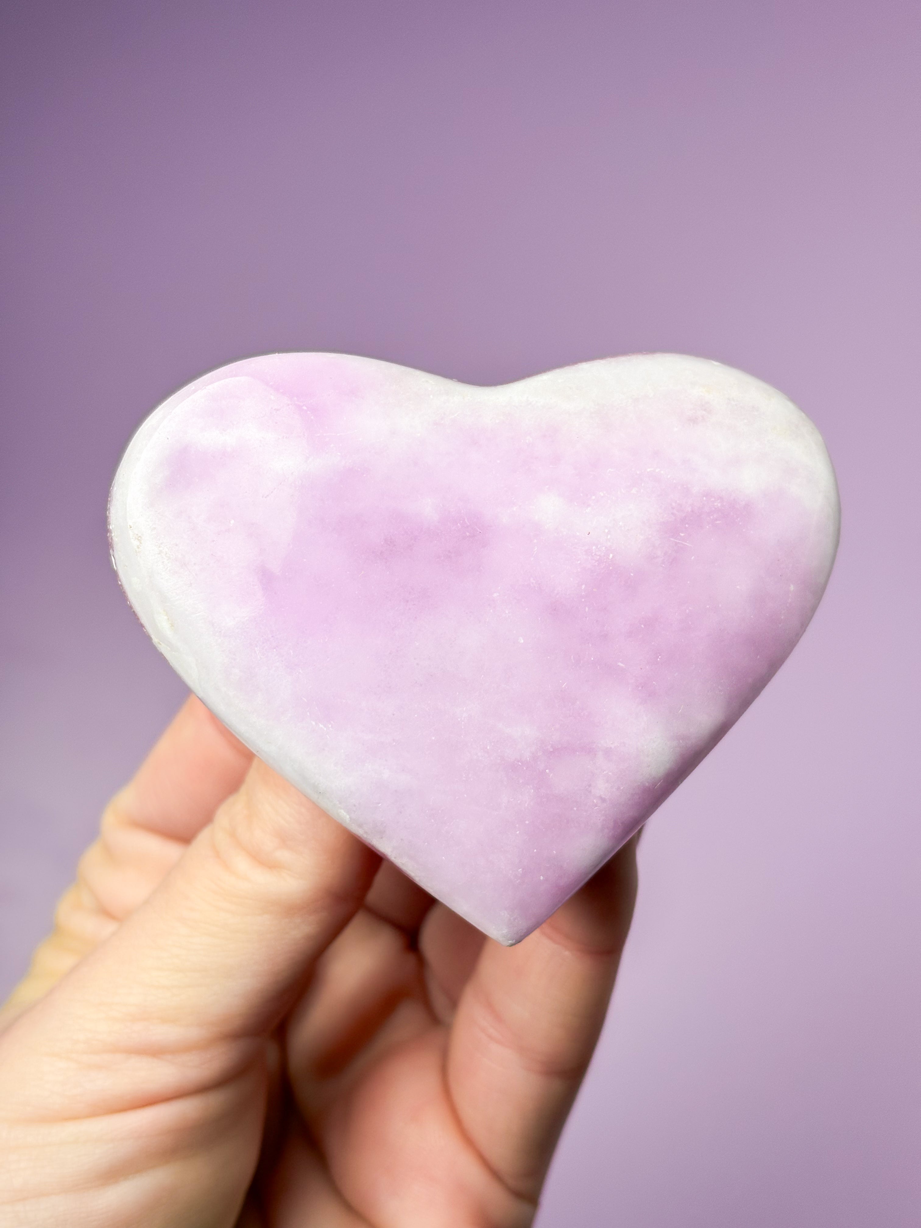 Pink Aragonit Hjerte (Nr. 7)