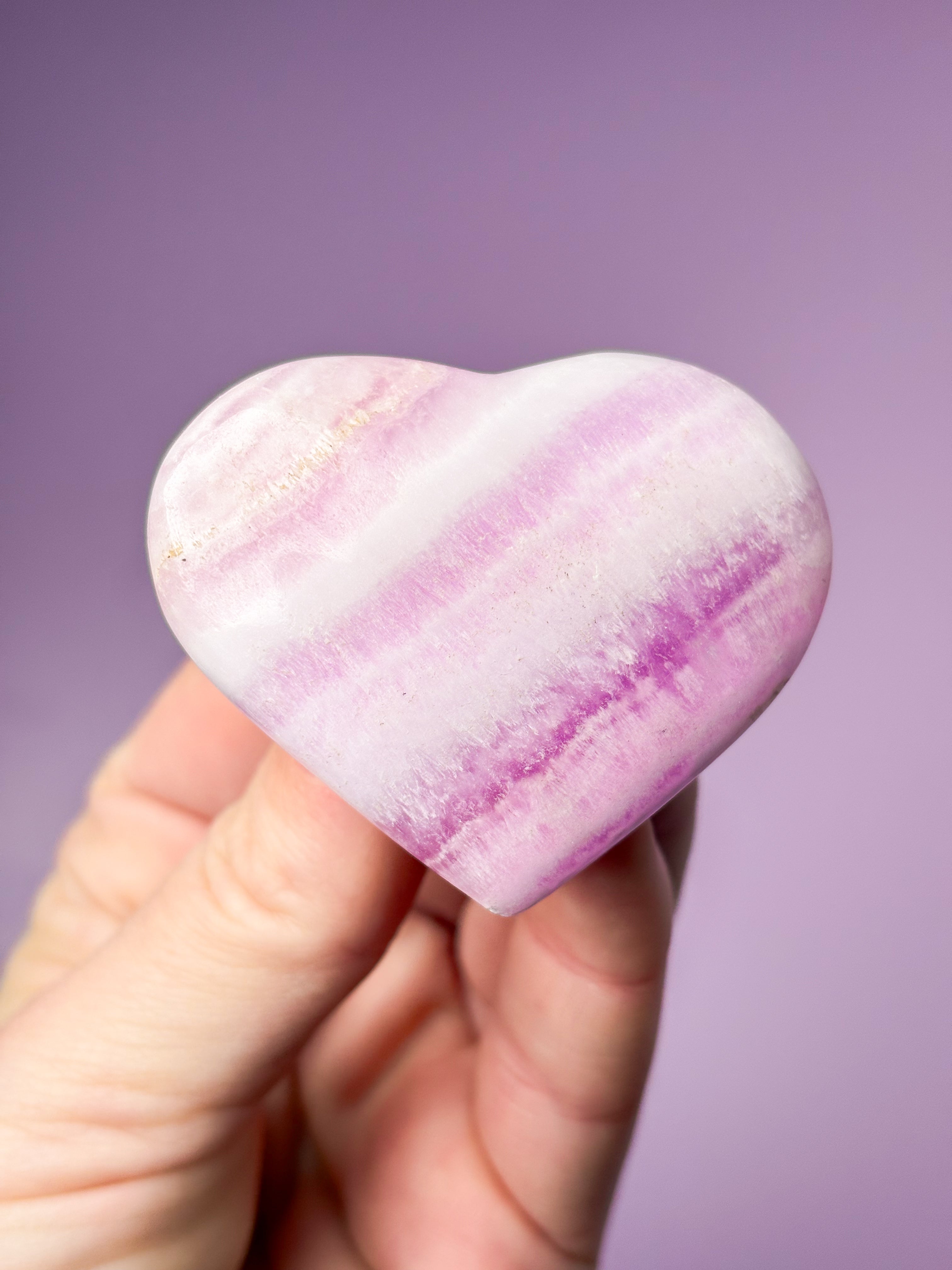 Pink Aragonit Hjerte (Nr. 8)