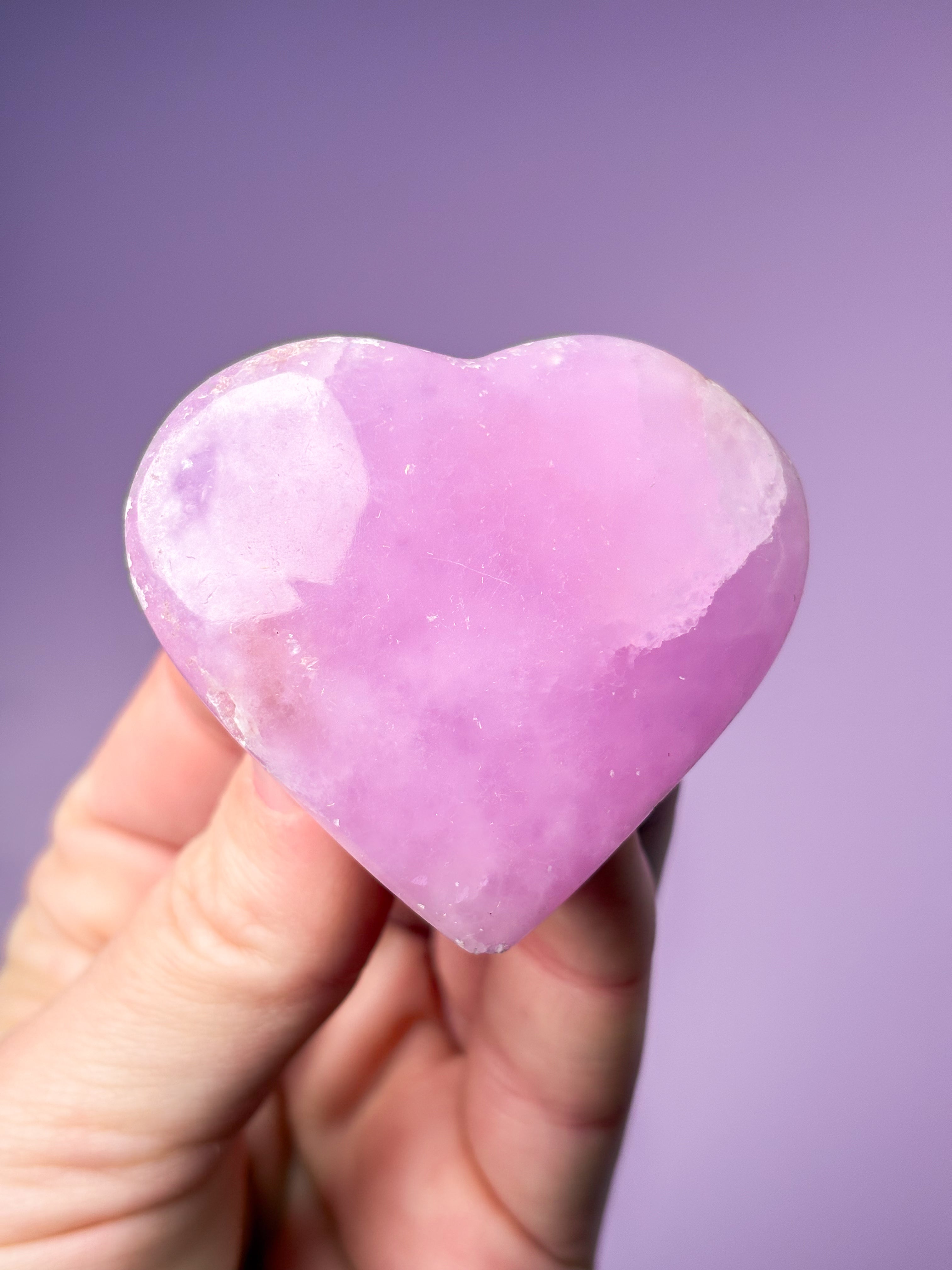 Pink Aragonit Hjerte (Nr. 13)
