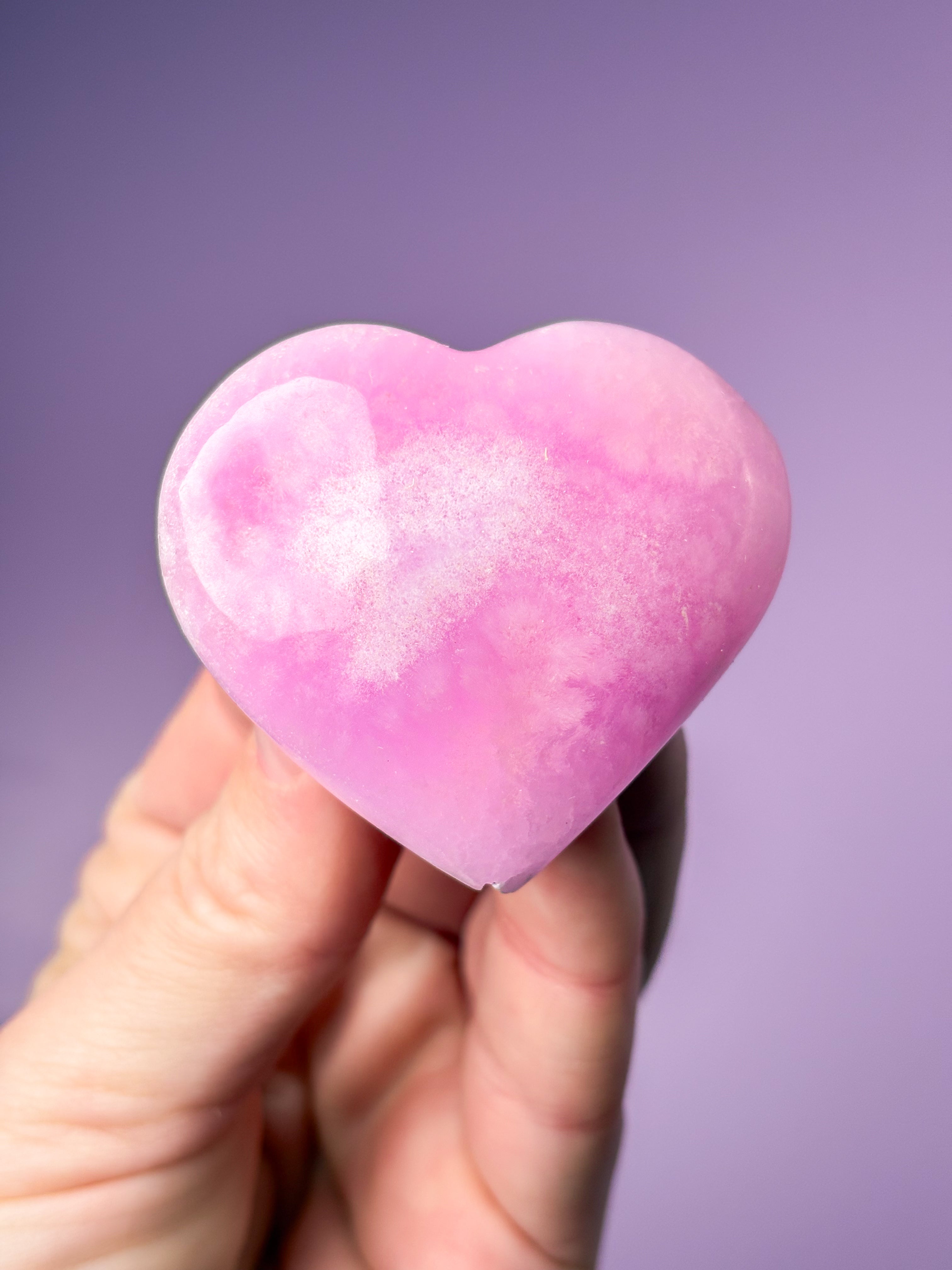 Pink Aragonit Hjerte (Nr. 14)