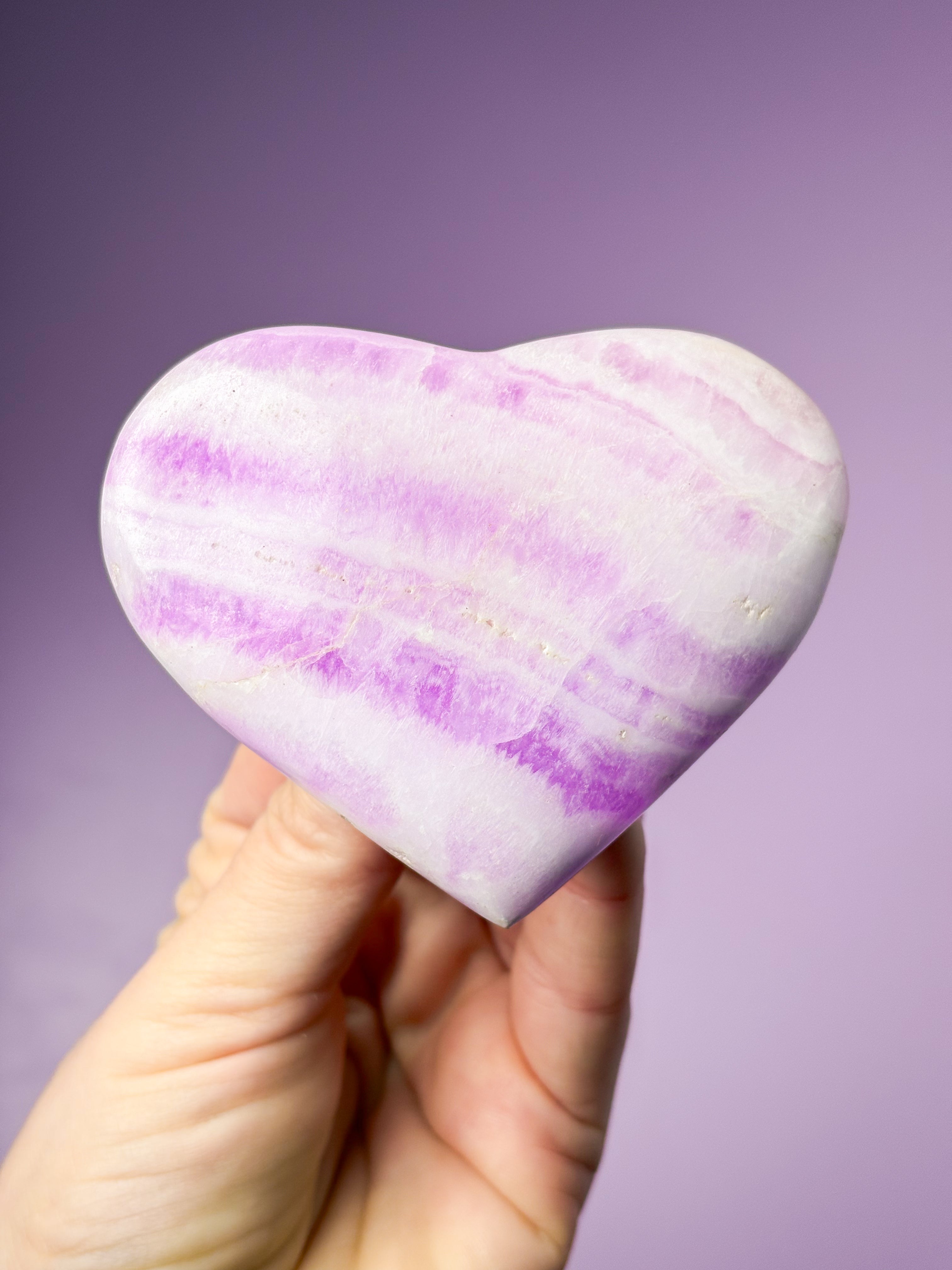 Pink Aragonit Hjerte (Nr. 15)