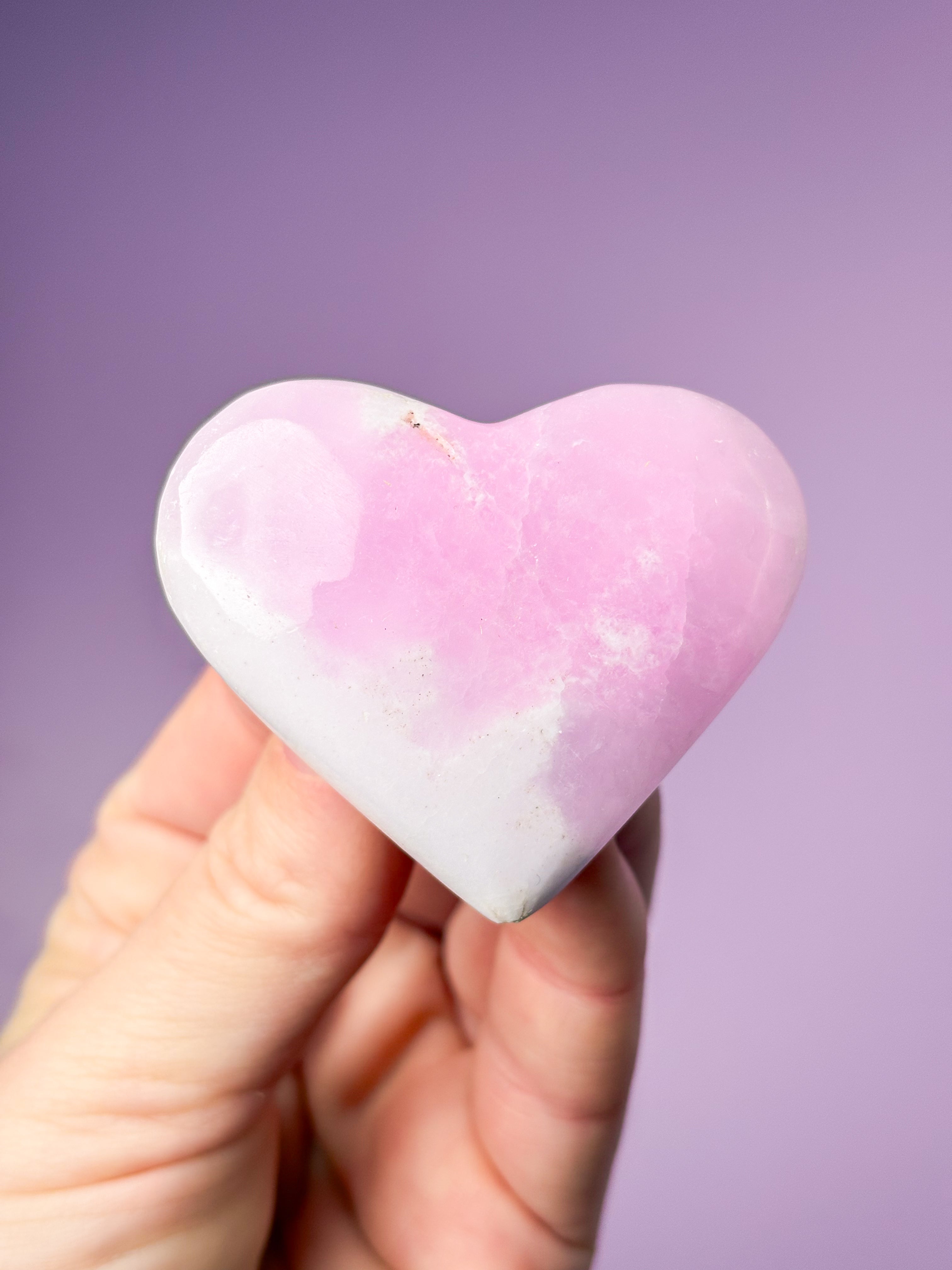 Pink Aragonit Hjerte (Nr. 16)