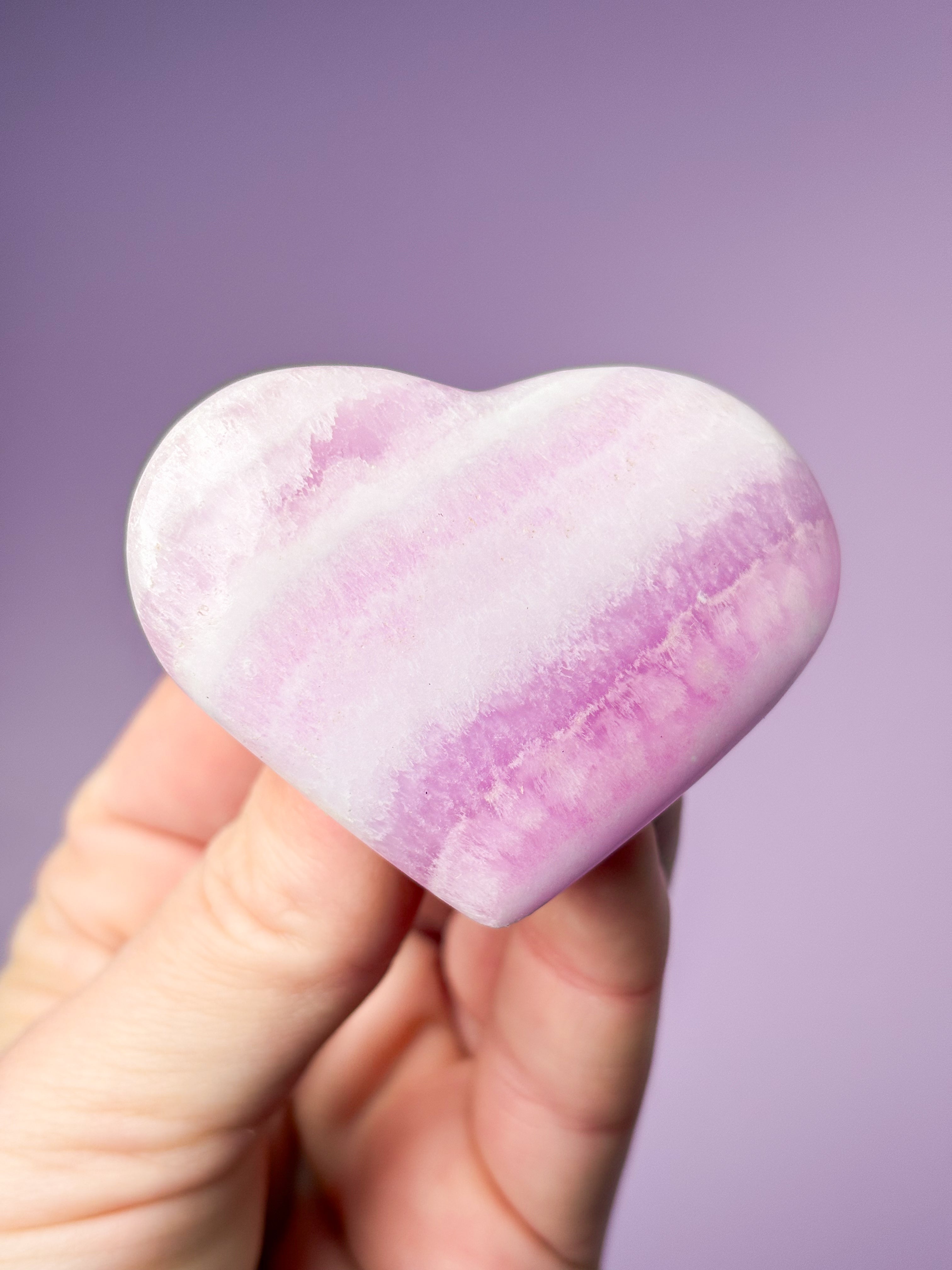 Pink Aragonit Hjerte (Nr. 18)