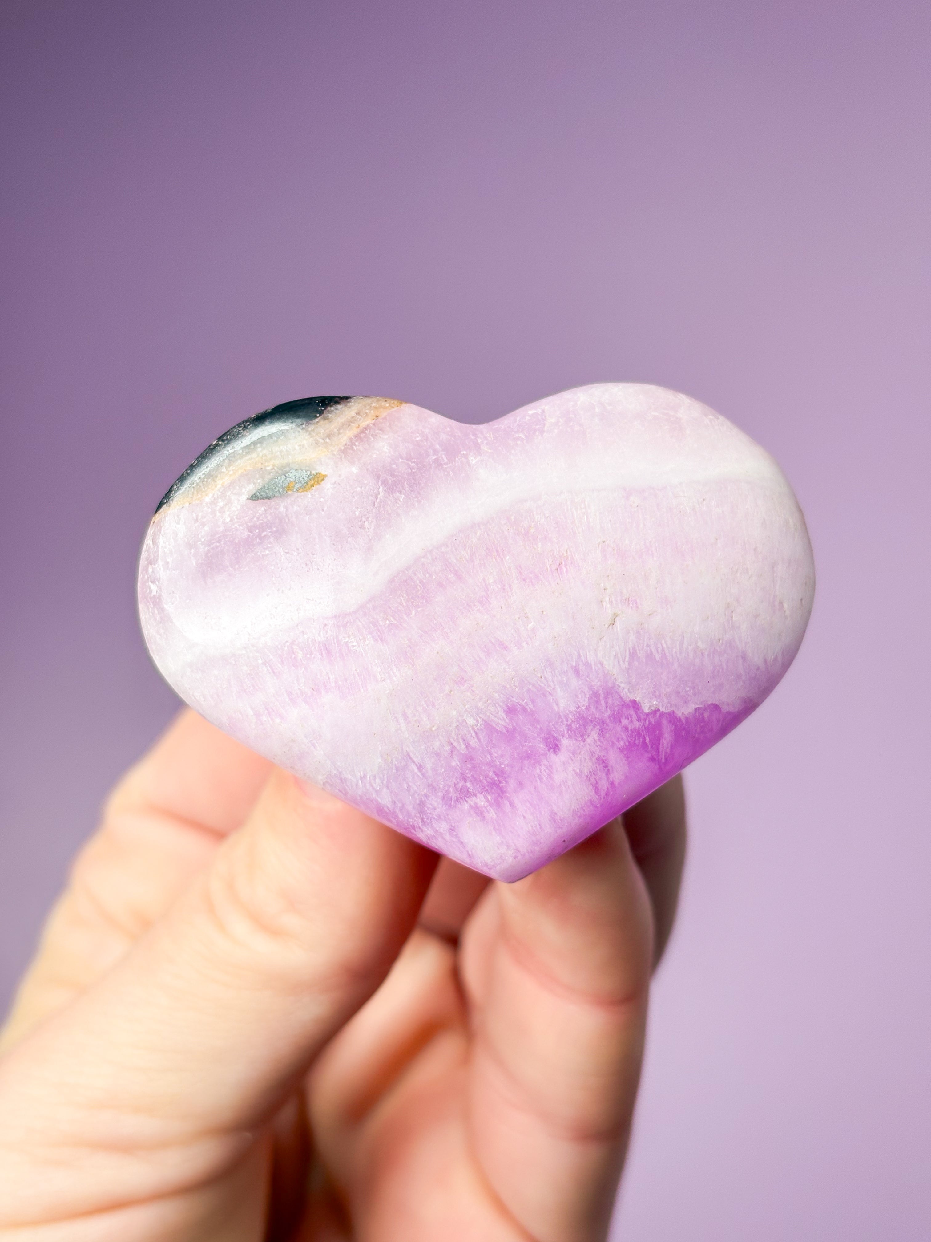 Pink Aragonit Hjerte (Nr. 19)