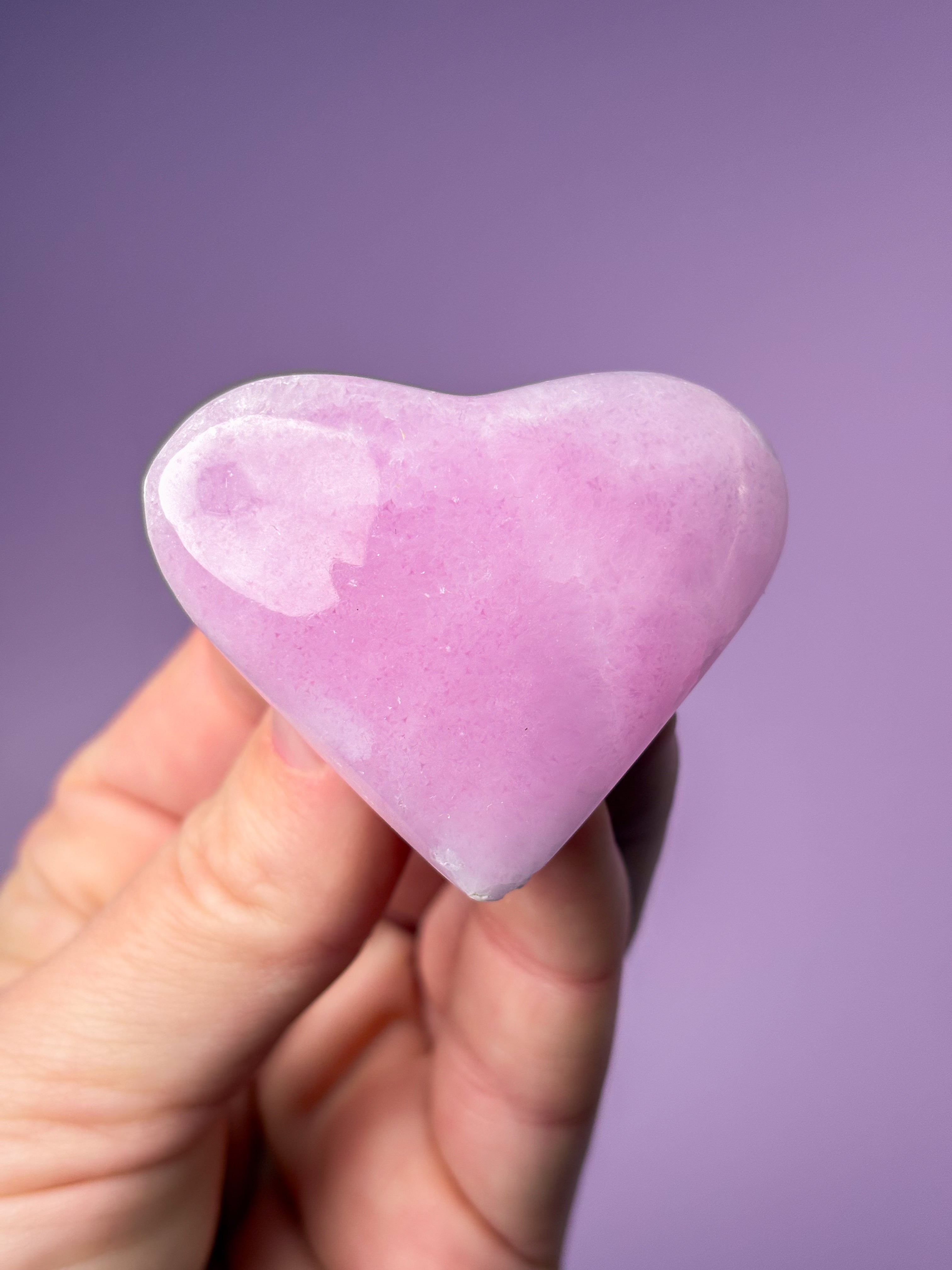 Pink Aragonit Hjerte (Nr. 21)