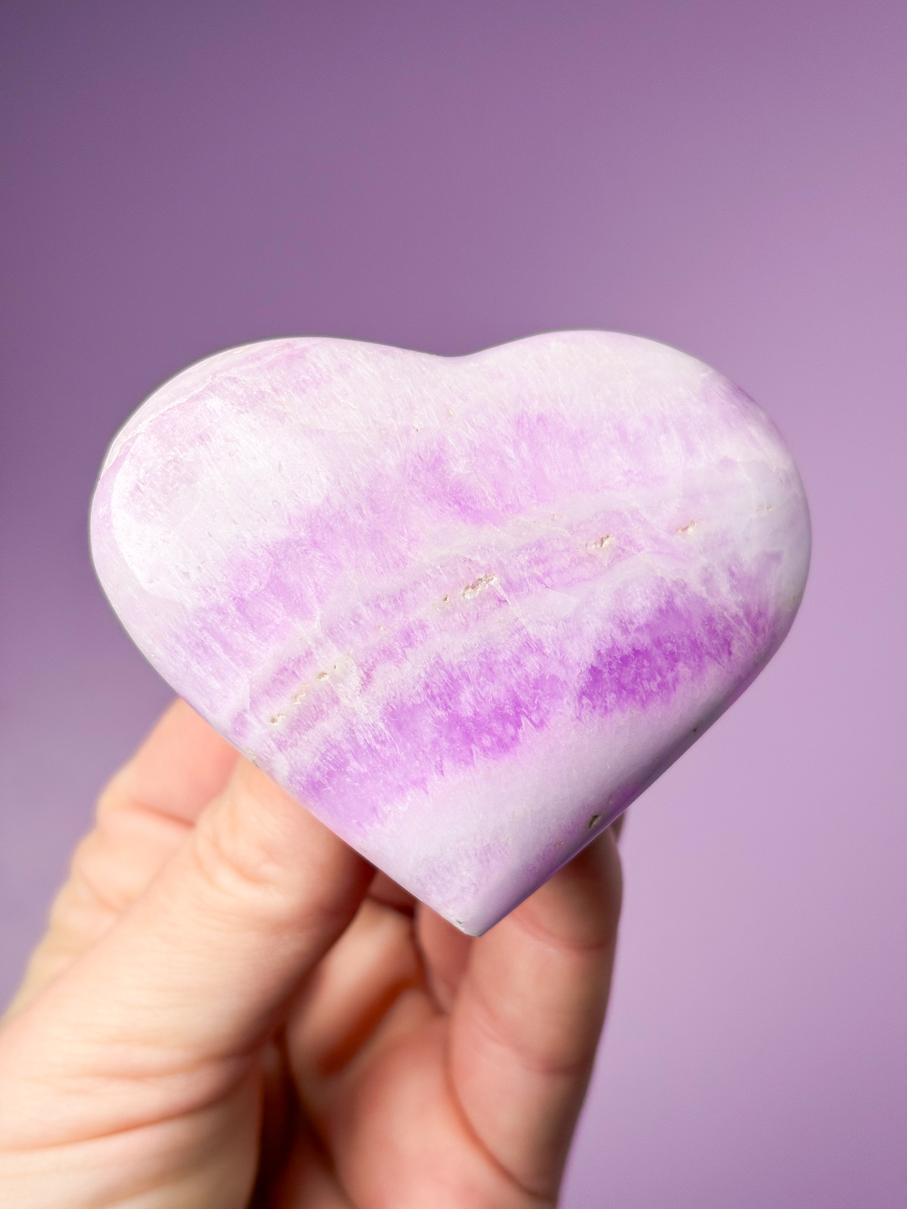 Pink Aragonit Hjerte (Nr. 22)