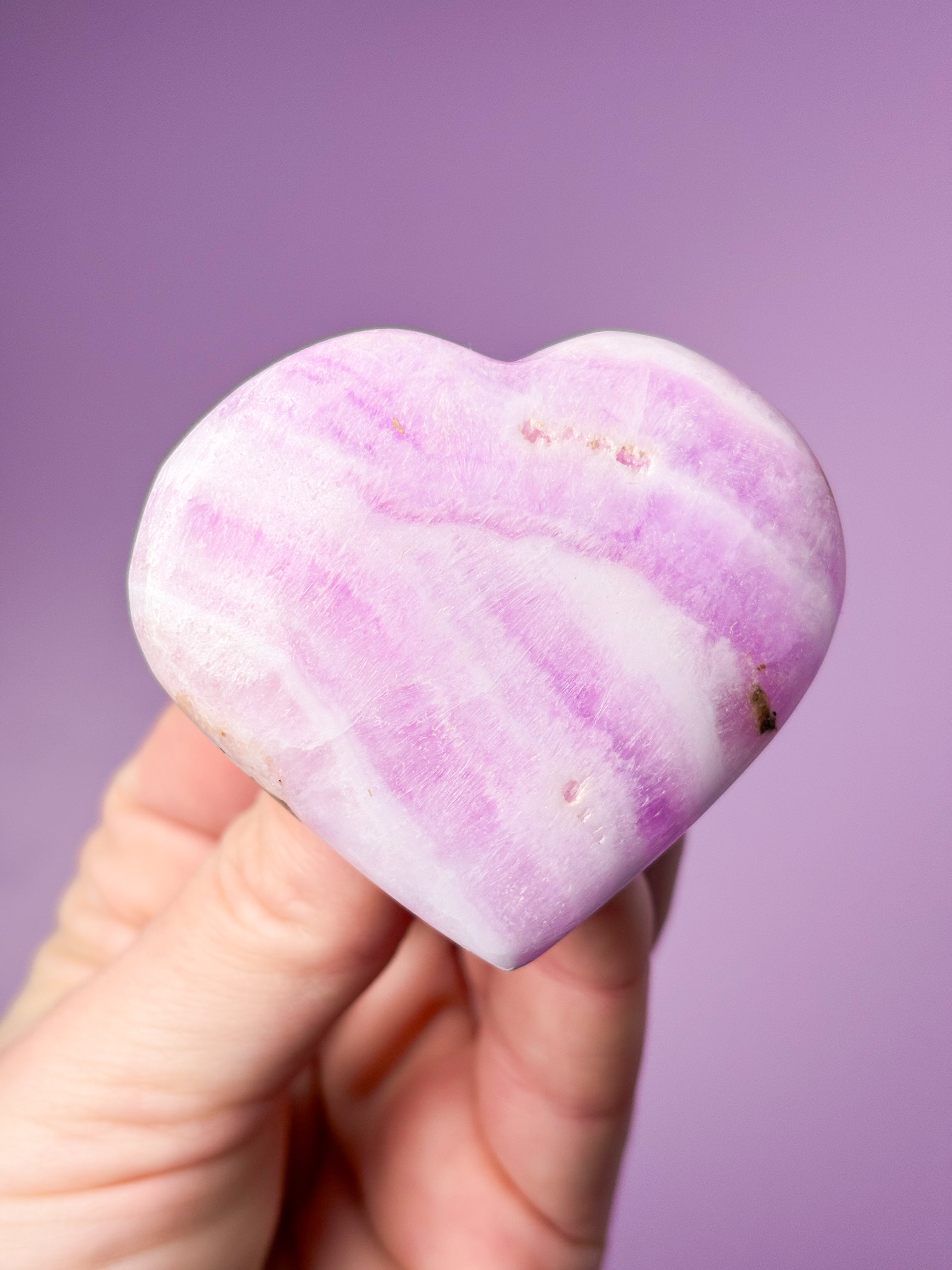Pink Aragonit Hjerte (Nr. 23)