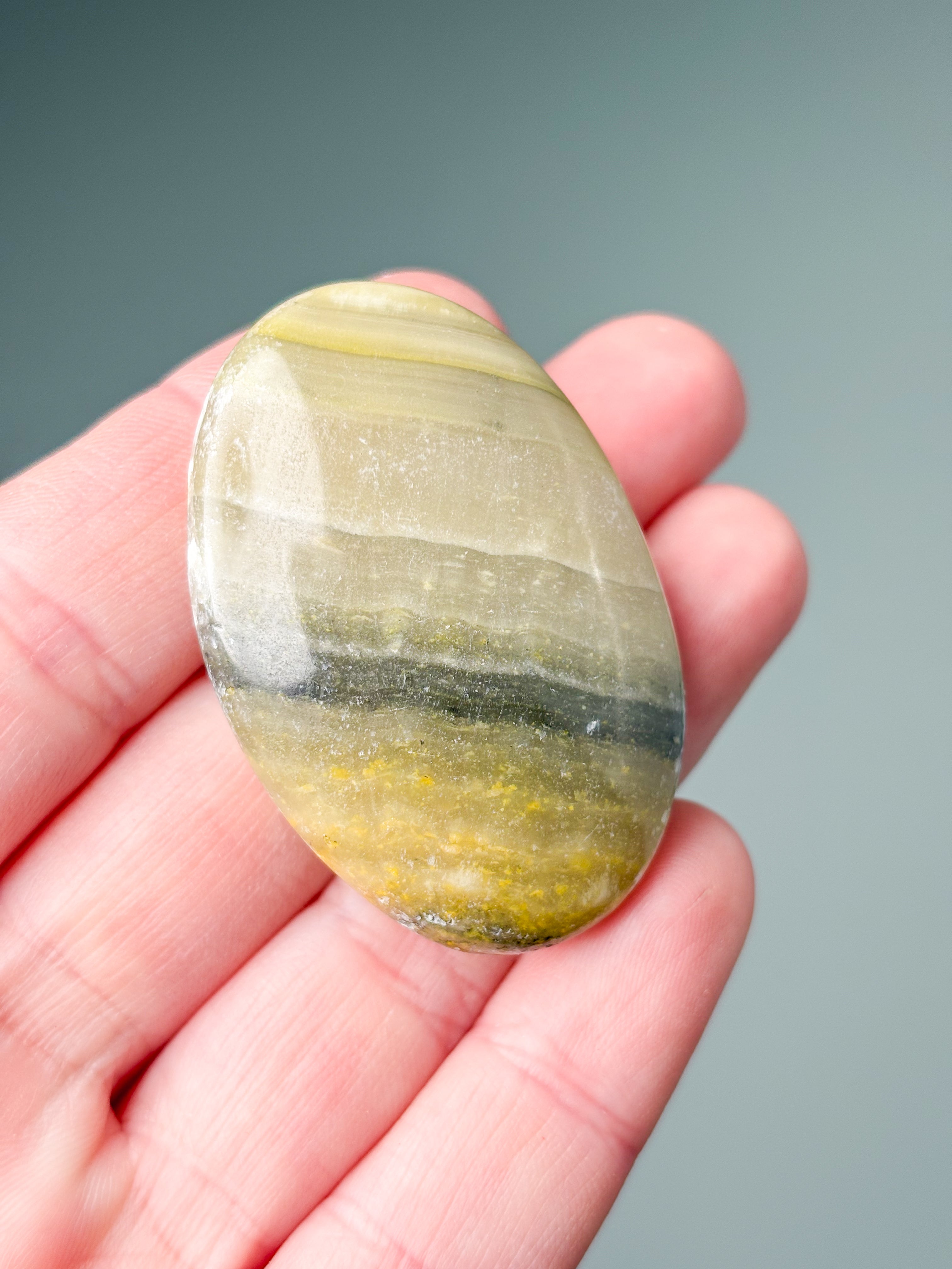 Bumble Bee Calcit Palmstone (Nr. 12)