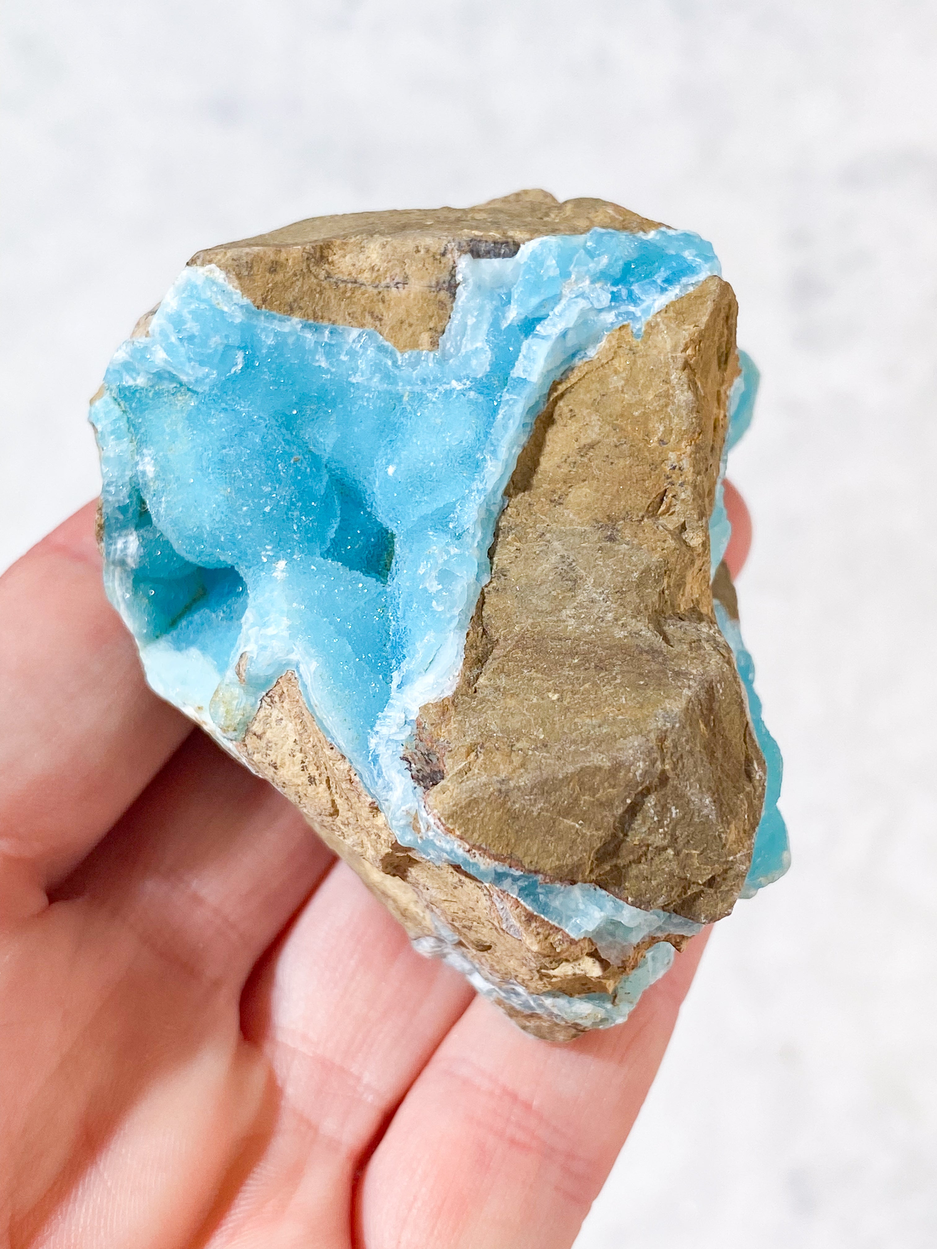 Blå Hemimorphite Klynge (Nr. 1)