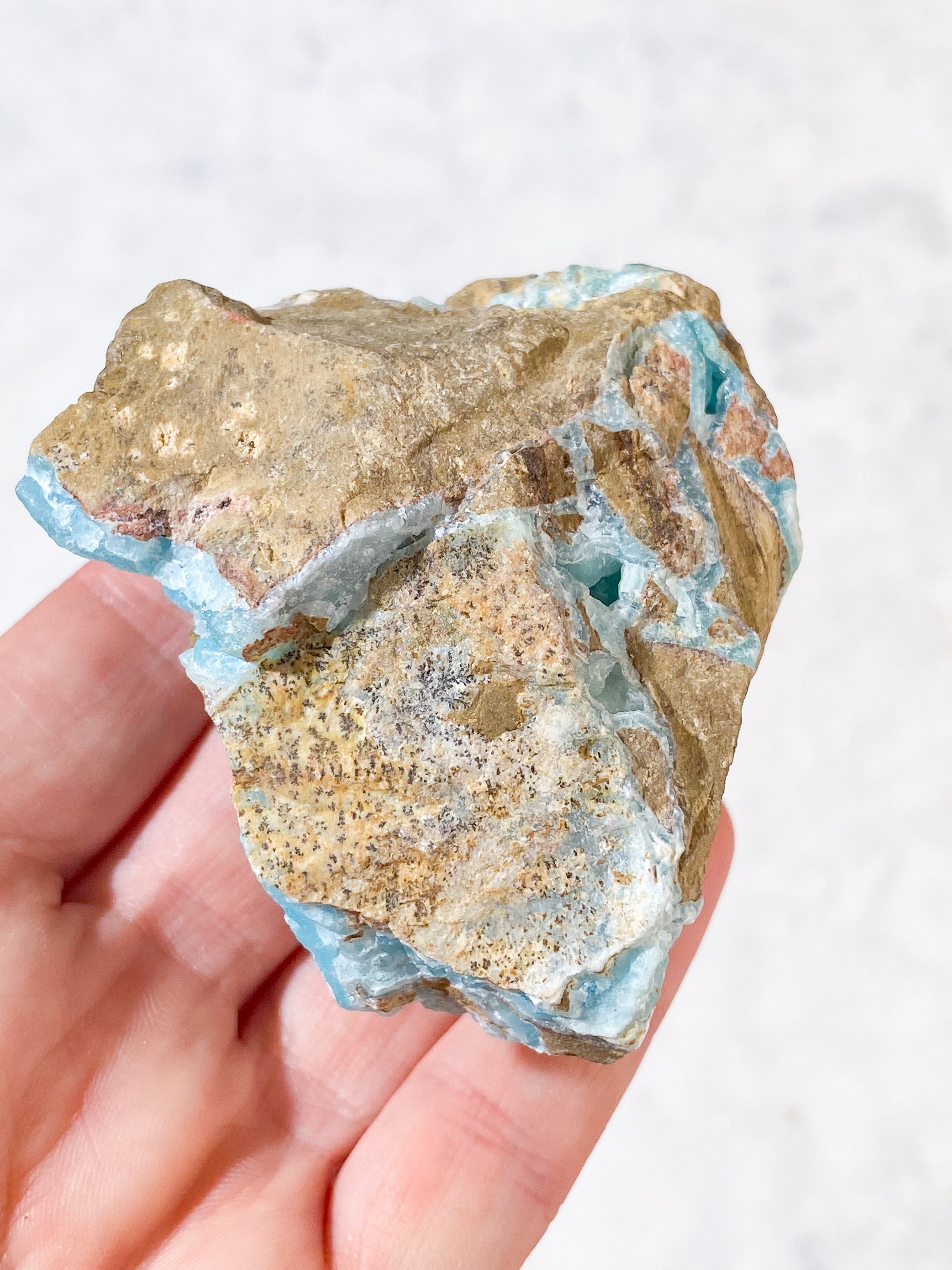 Blå Hemimorphite Klynge (Nr. 1)