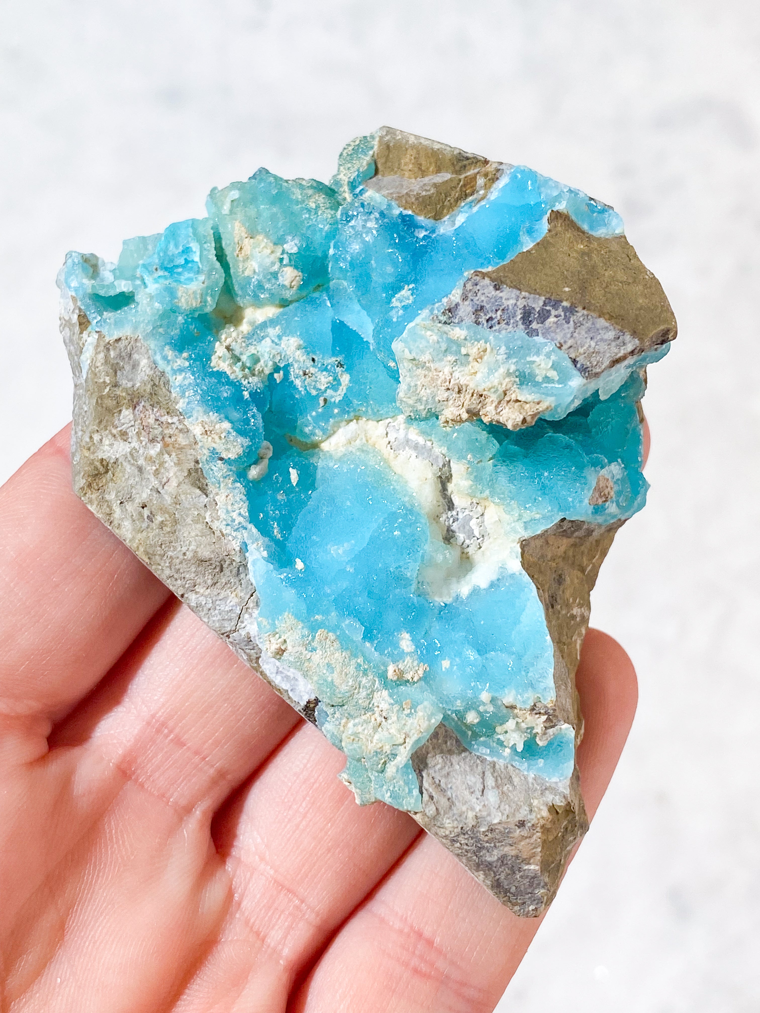 Blå Hemimorphite Klynge (Nr. 7)
