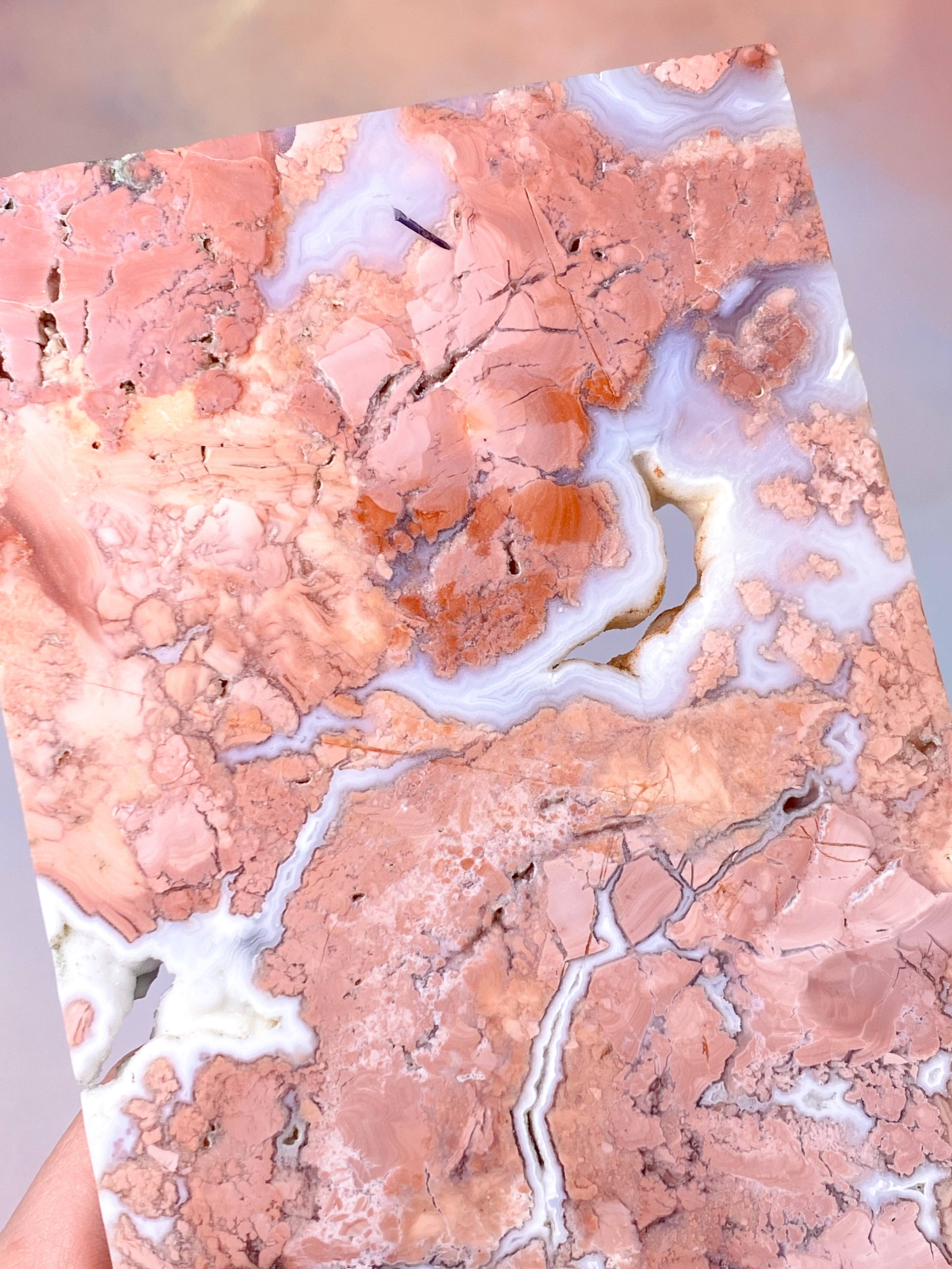 Pink Agat Coaster (Nr. 4)