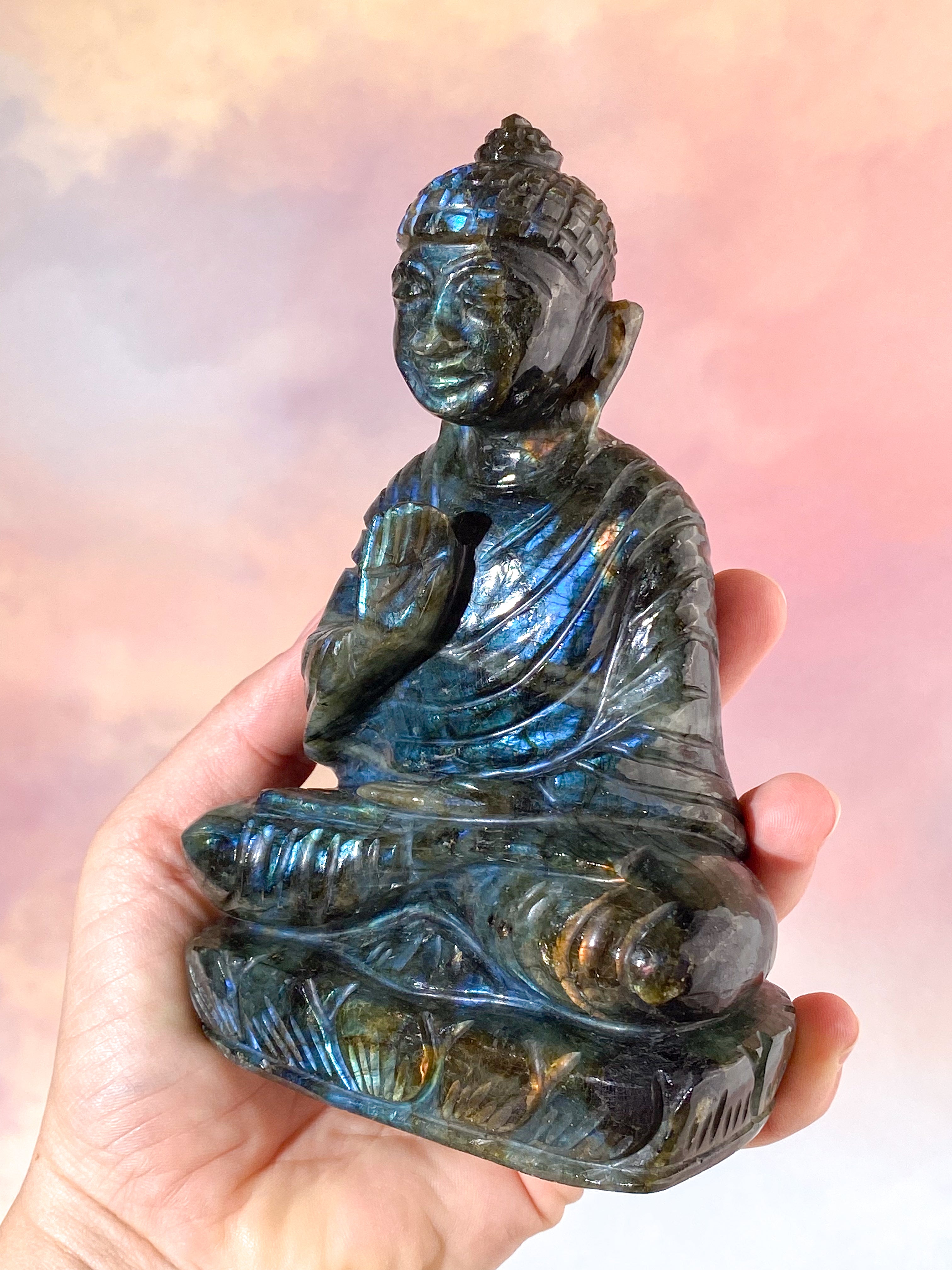 Labradorit Buddha (Nr. 2)