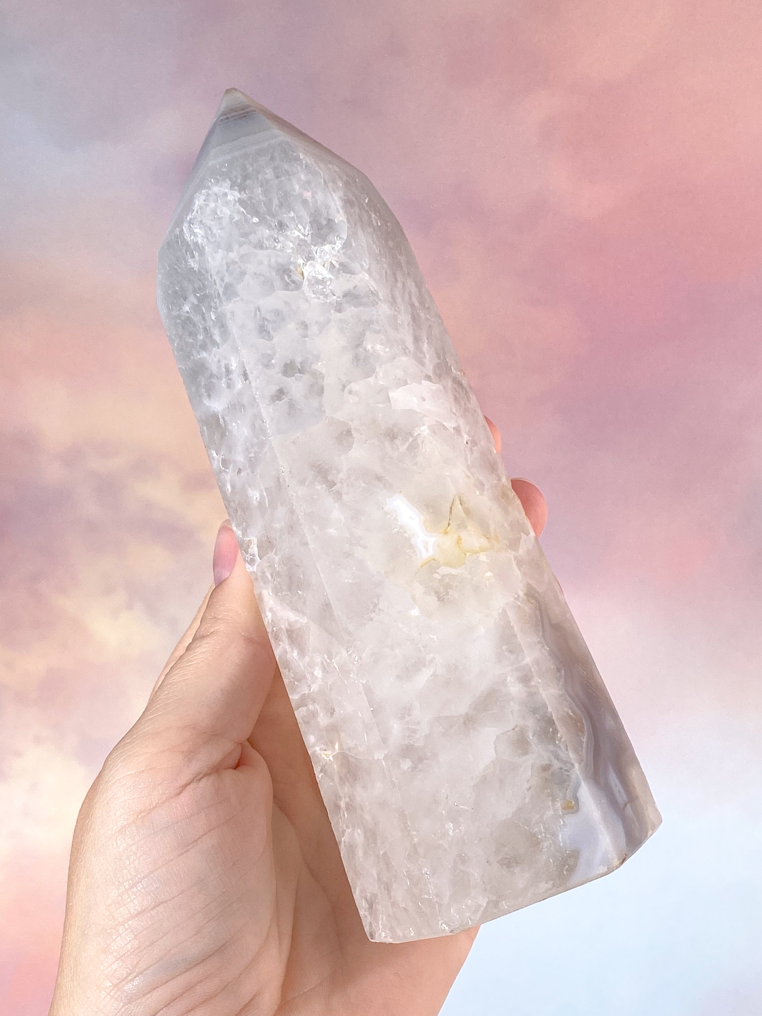 Druzy Agat Tårn (Nr. 4)