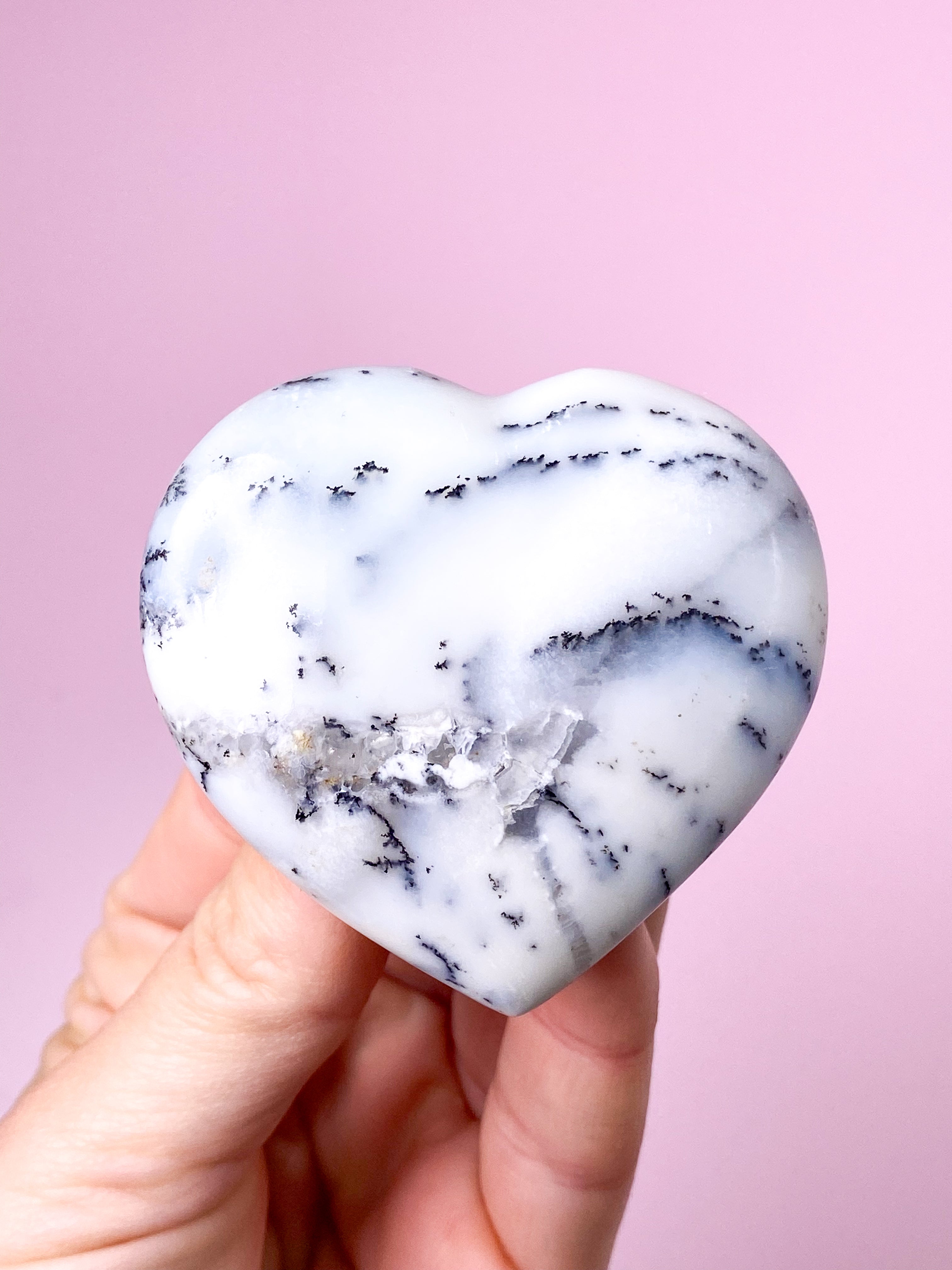 Dendrit Opal Hjerte (Nr. 1)