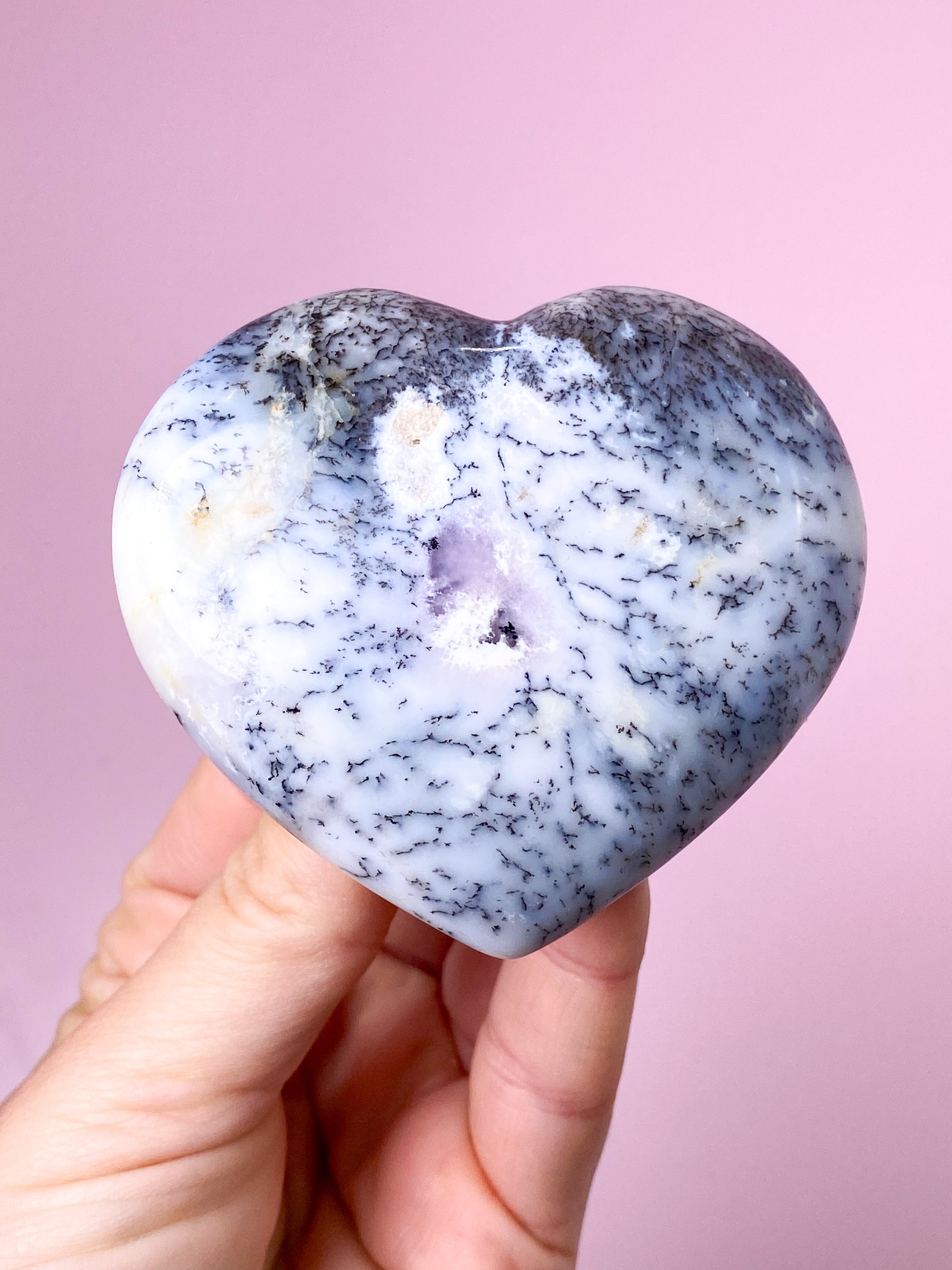 Dendrit Opal Hjerte (Nr. 4)