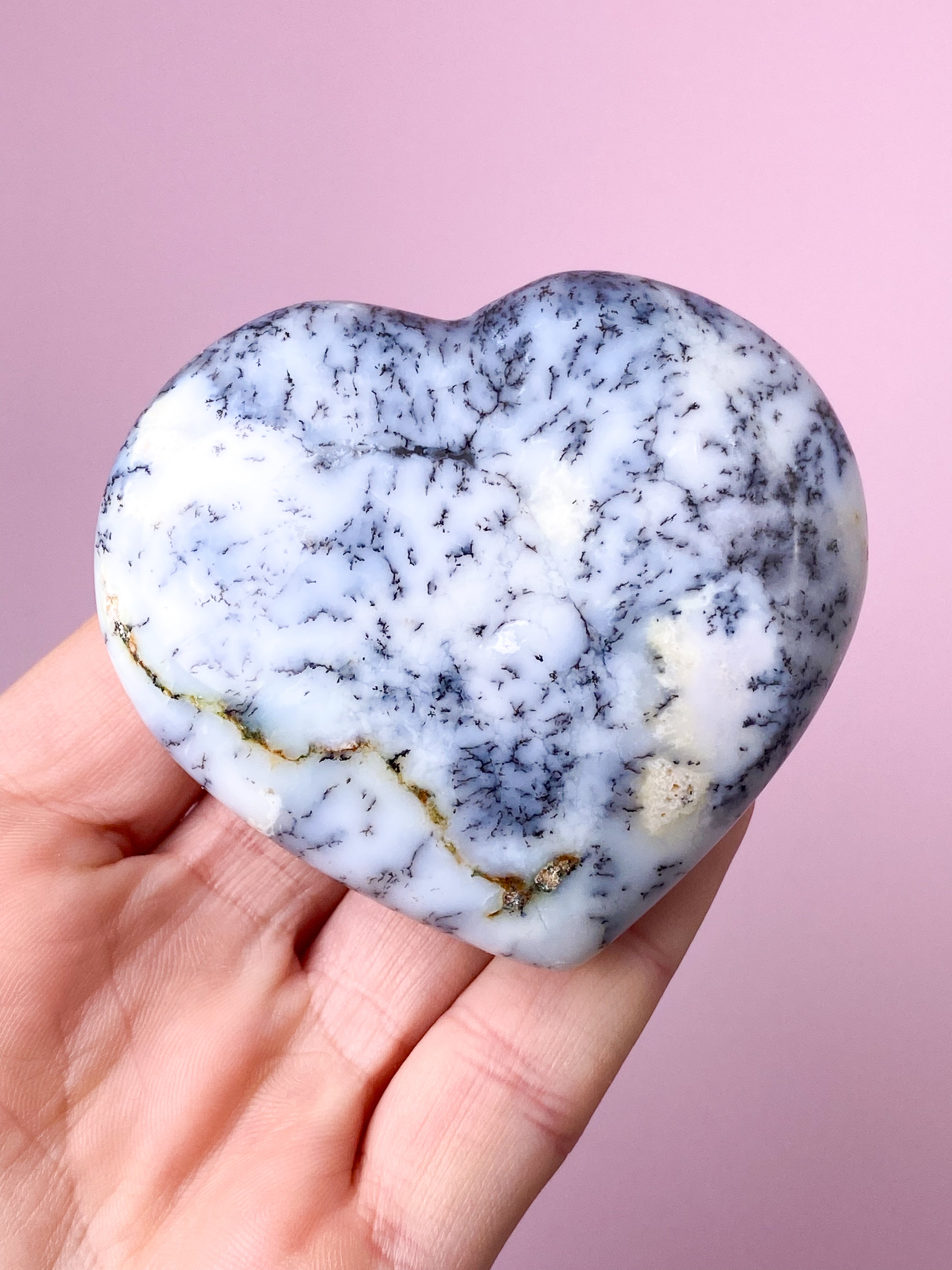 Dendrit Opal Hjerte (Nr. 4)