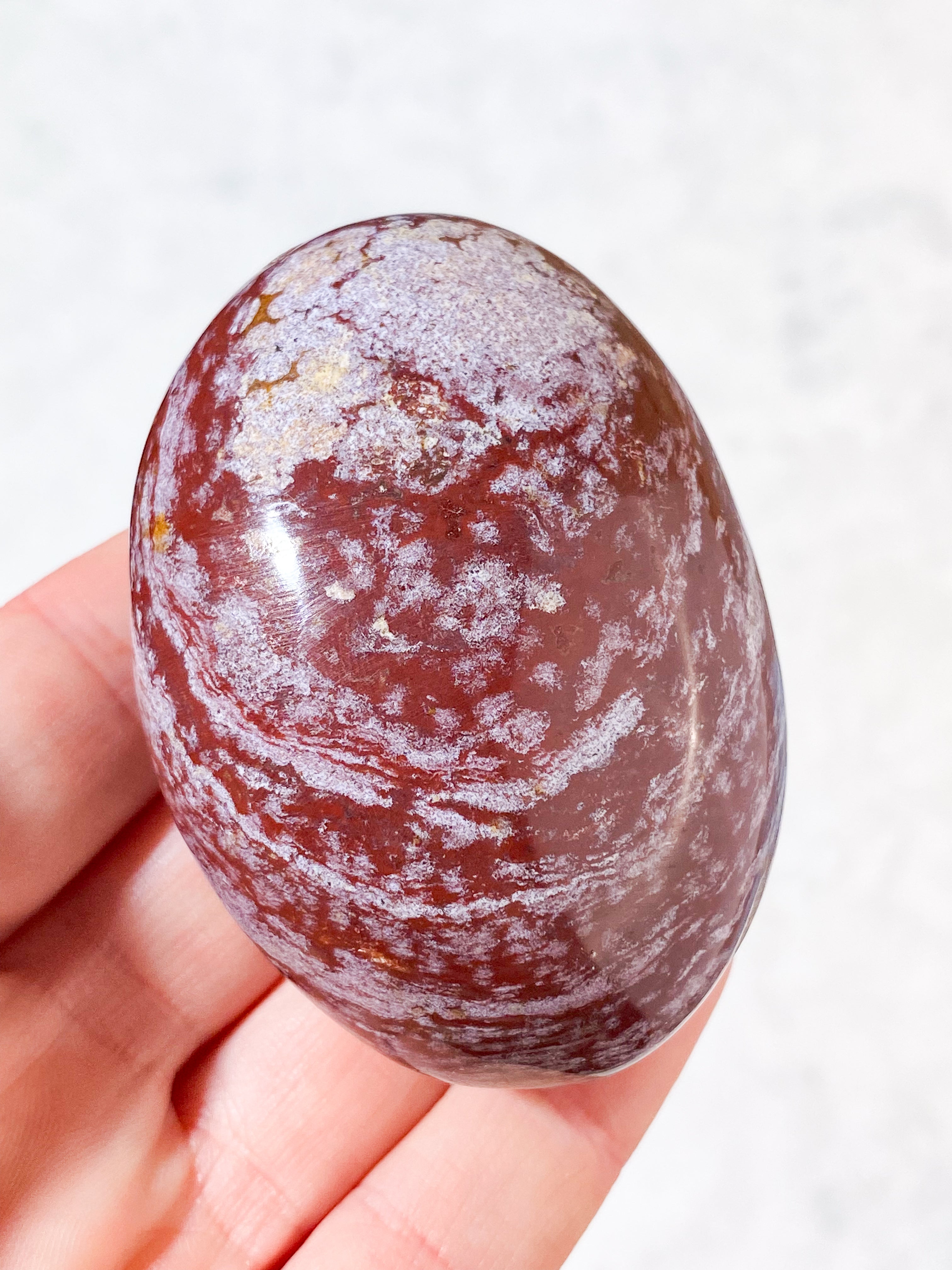 Rød Ocean Jaspis Palmstone (Nr. 1)
