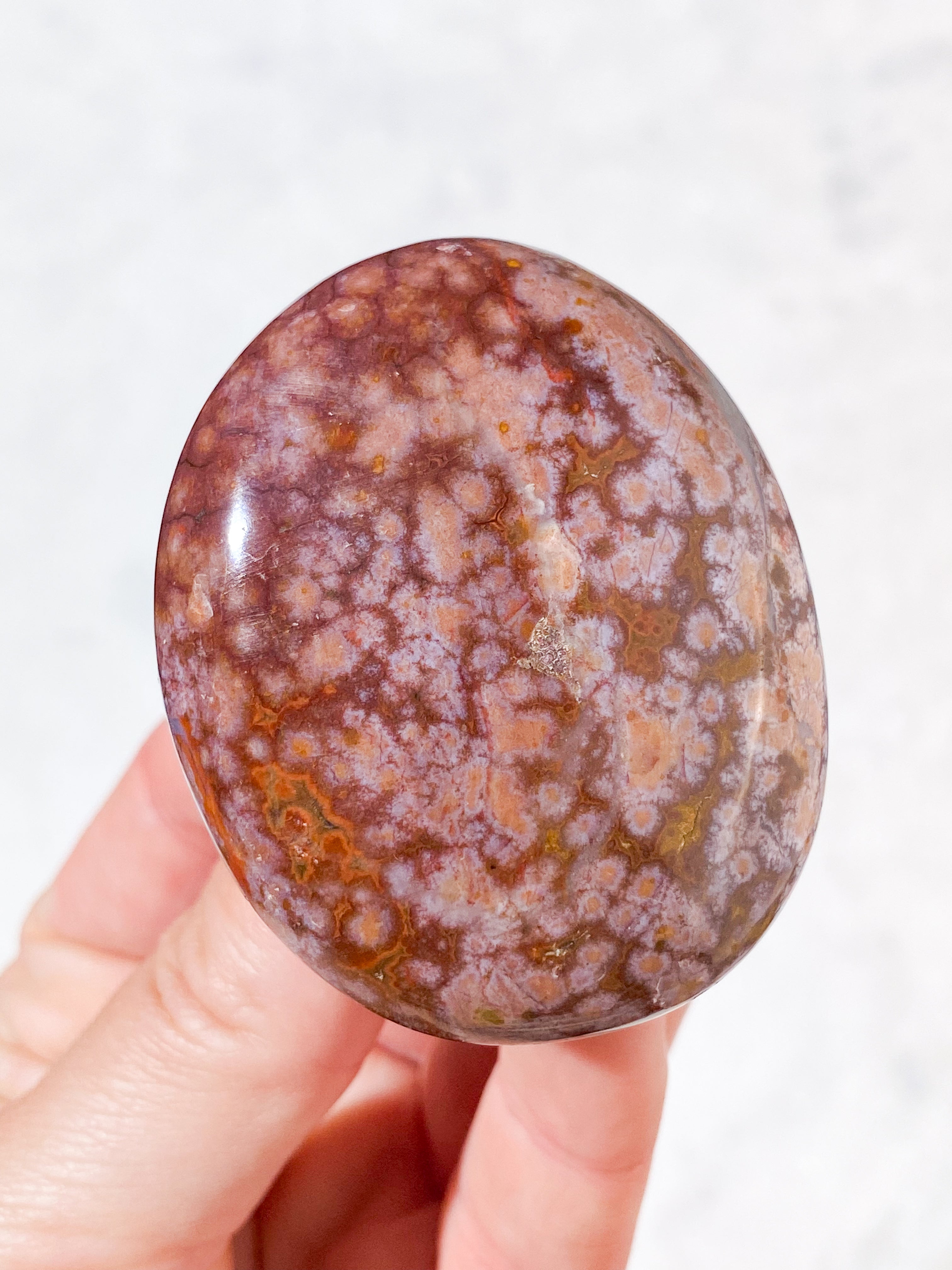 Rød Ocean Jaspis Palmstone (Nr. 2)