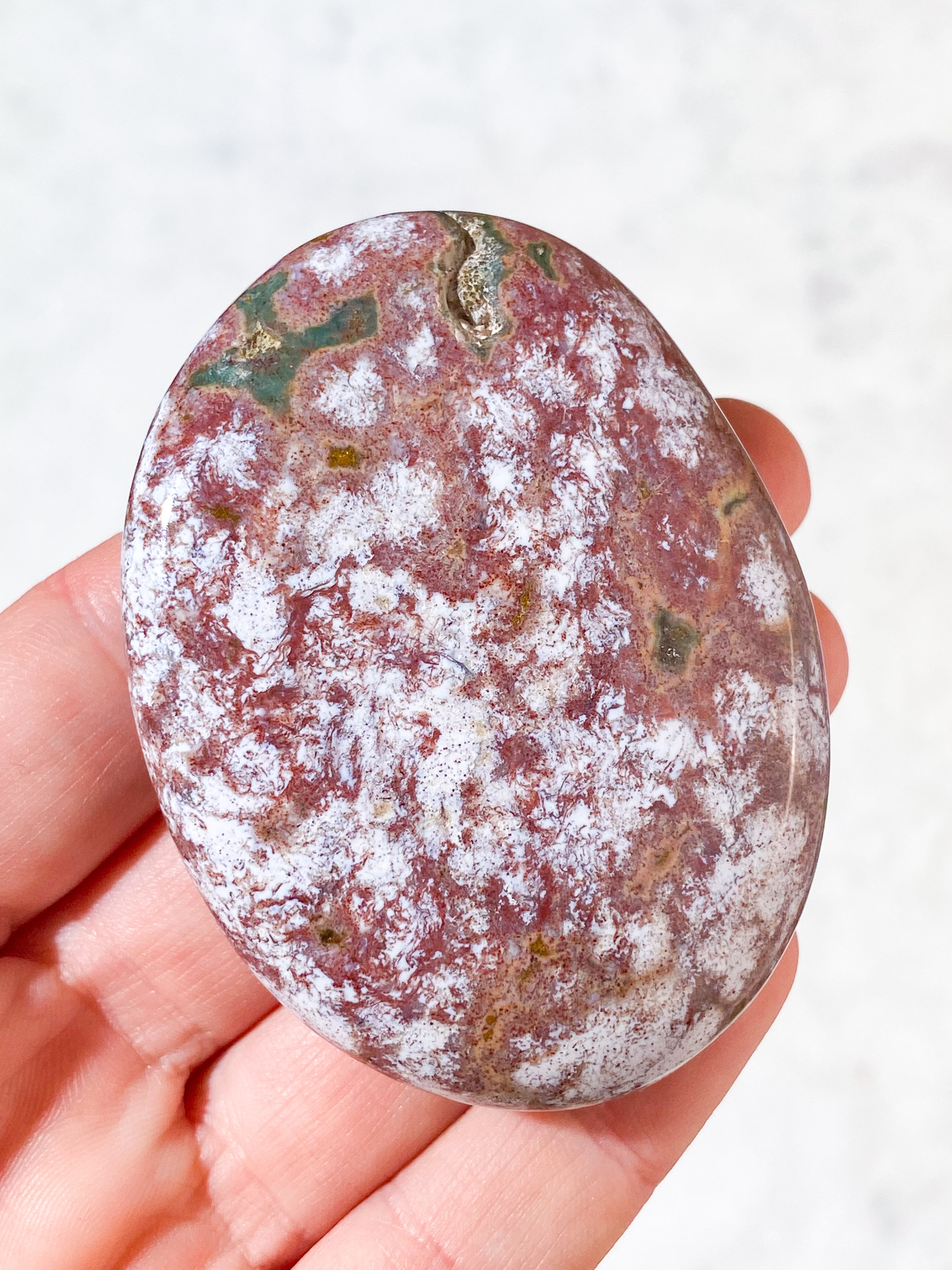 Rød Ocean Jaspis Palmstone (Nr. 3)