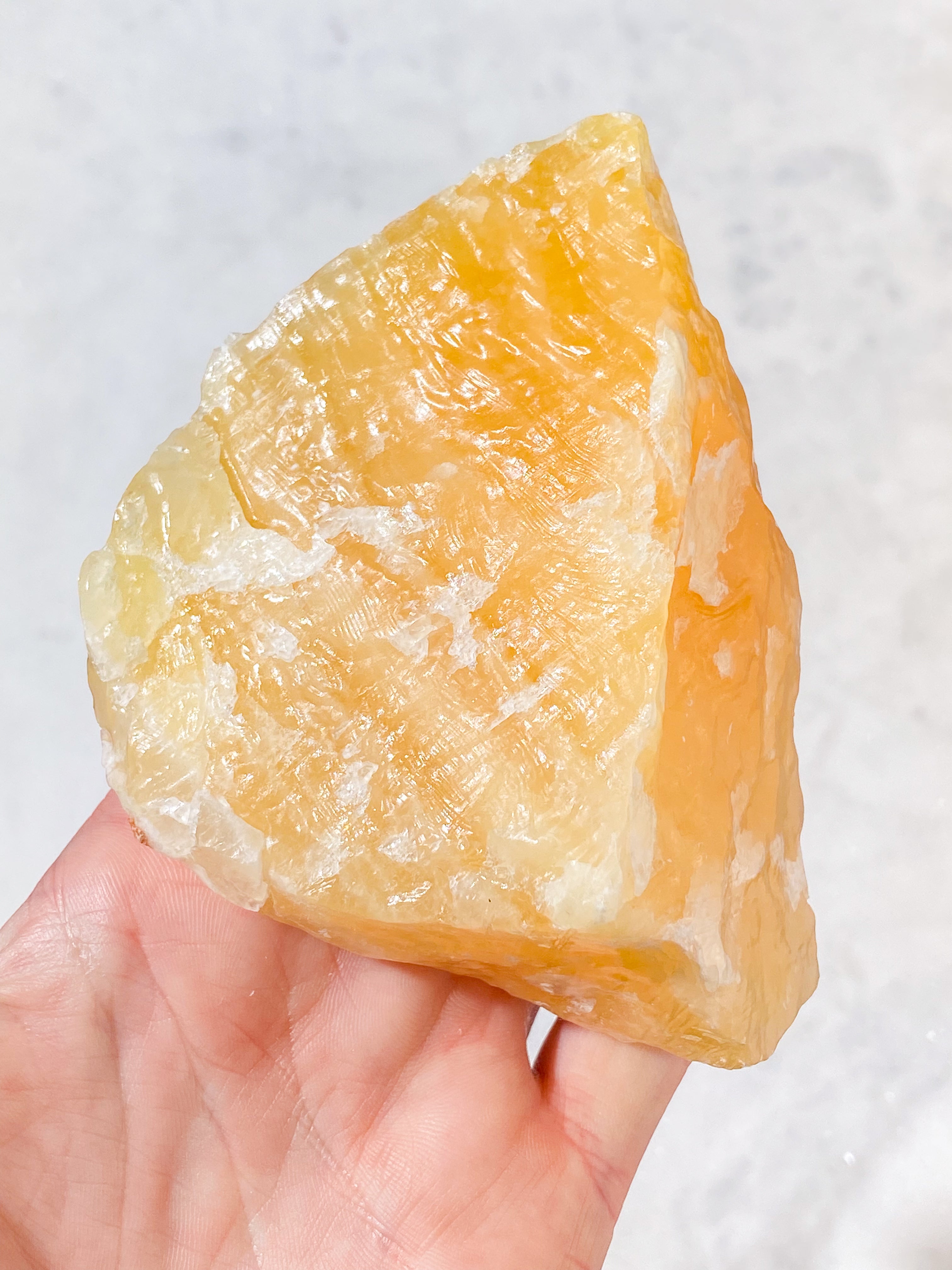 Orange Calcit Rå (Nr. 2)