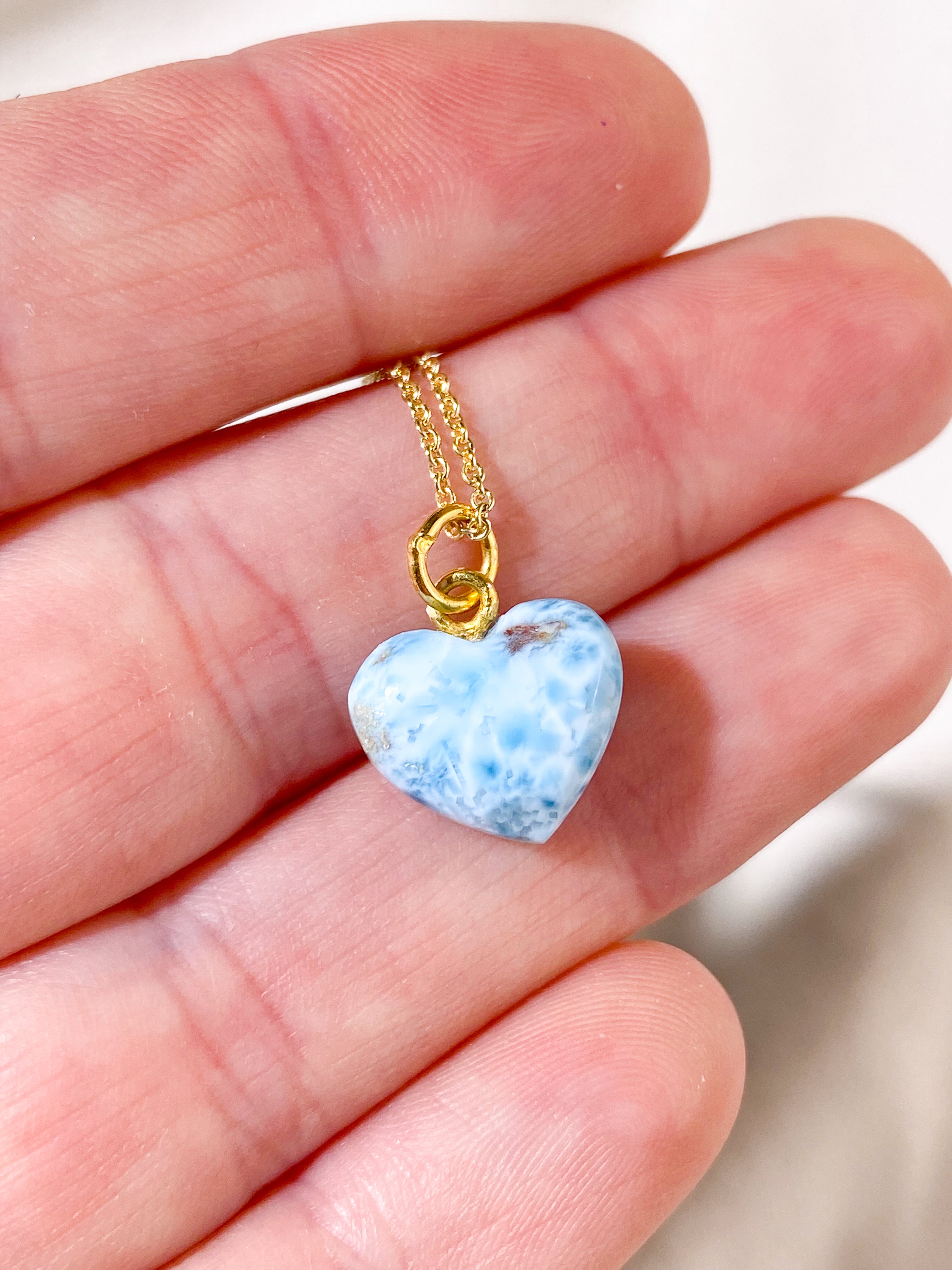 Larimar Hjerte Vedhæng (Nr. 4)