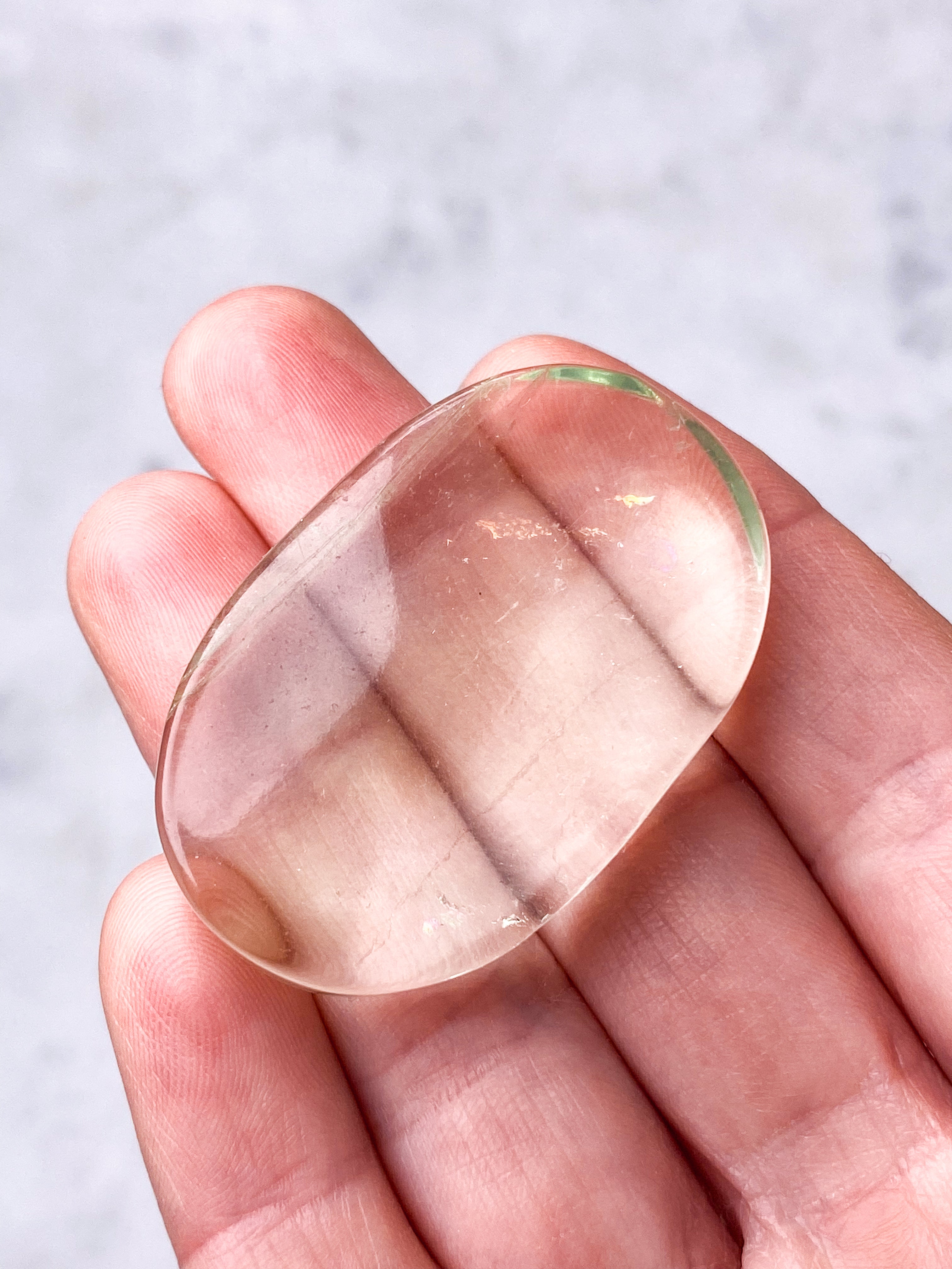 Green Apple Fluorit Palmstone (Nr. 19) (Eksklusiv)