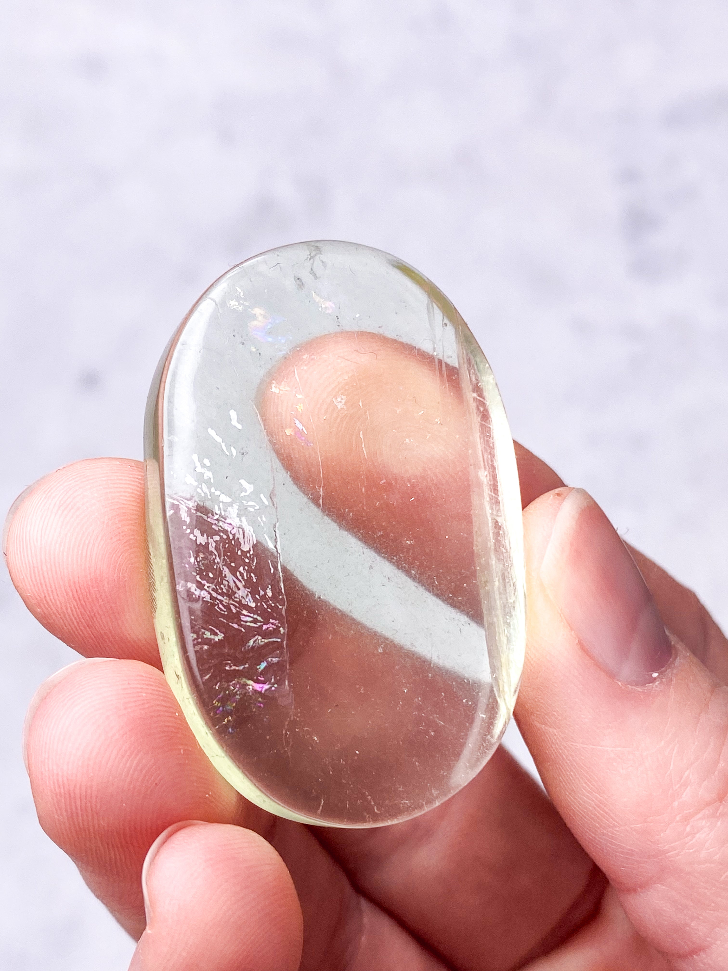 Green Apple Fluorit Palmstone (Nr. 19) (Eksklusiv)