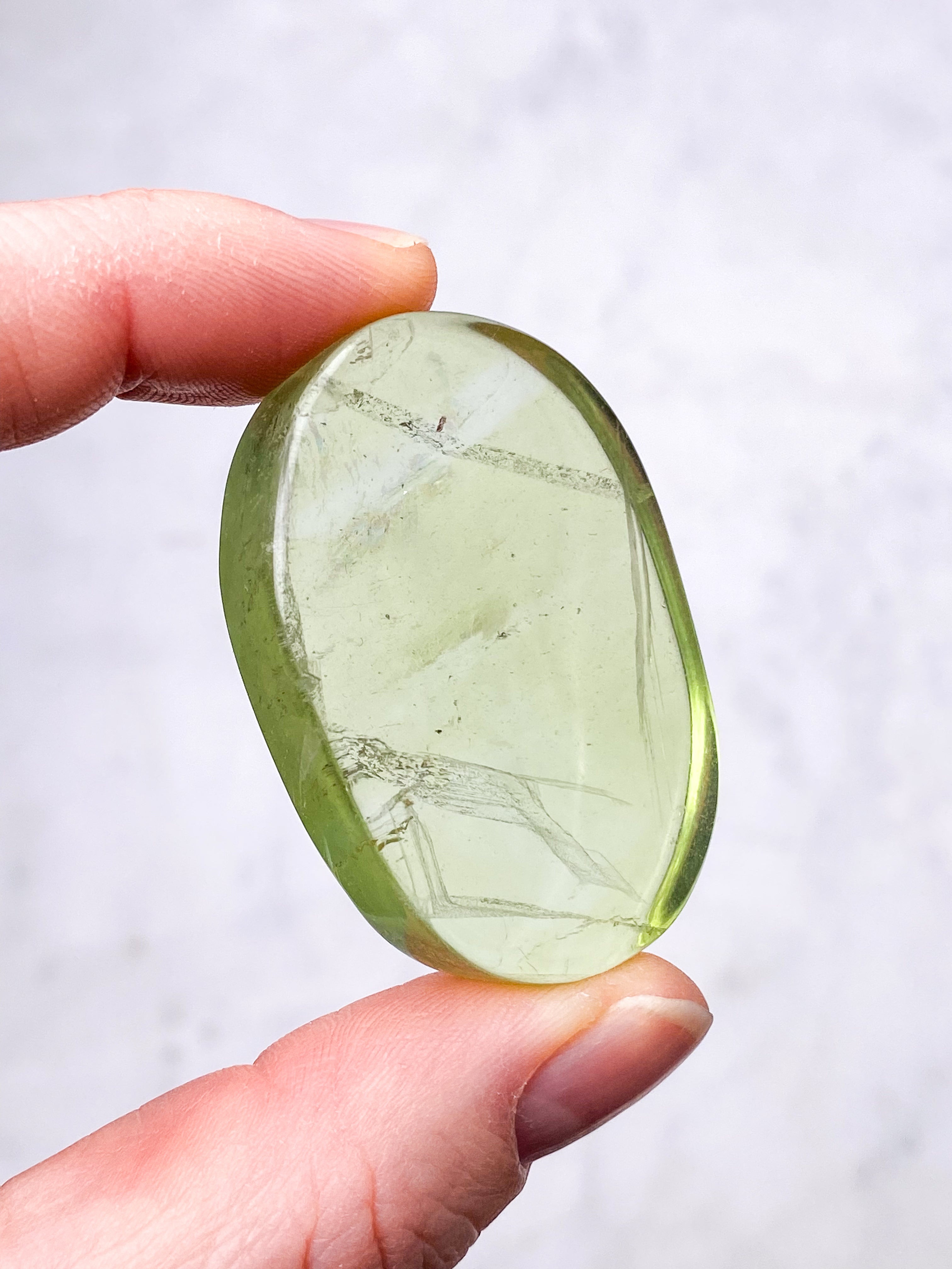 Green Apple Fluorit Palmstone (Nr. 20) (Eksklusiv)