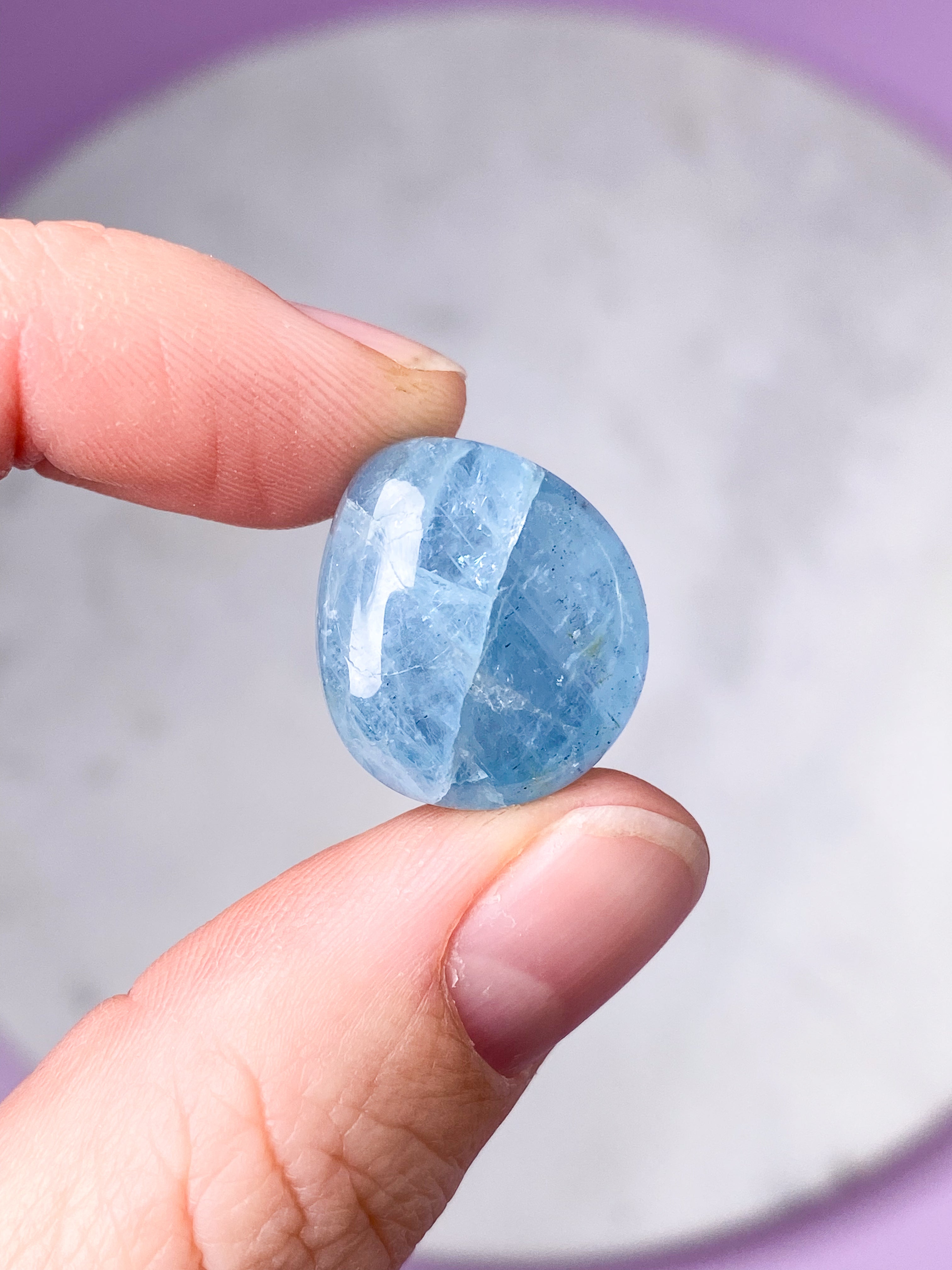 Akvamarin Poleret (Nr. 1) Eksklusiv Kvalitet