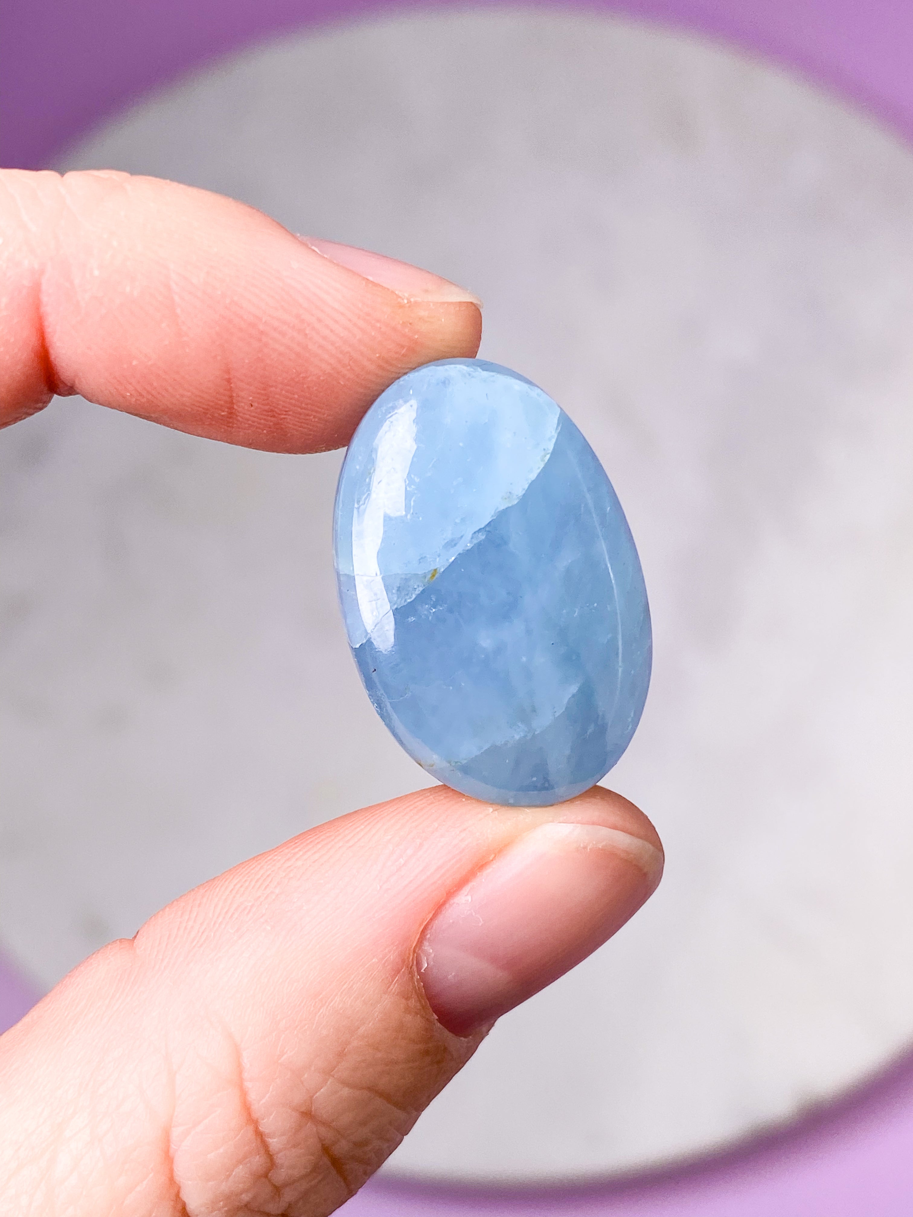 Akvamarin Poleret (Nr. 7) Eksklusiv Kvalitet