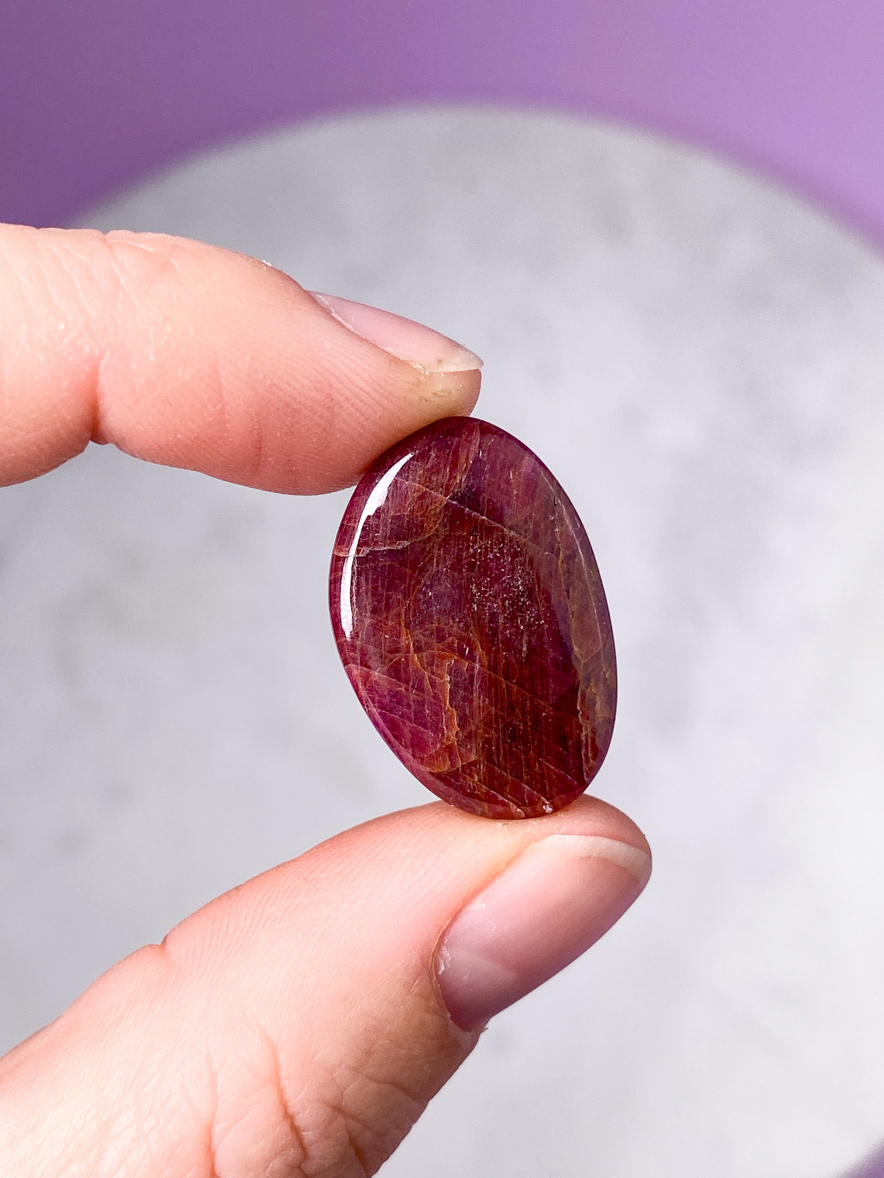 Rød Rubin Poleret (Nr. 6) Eksklusiv Kvalitet