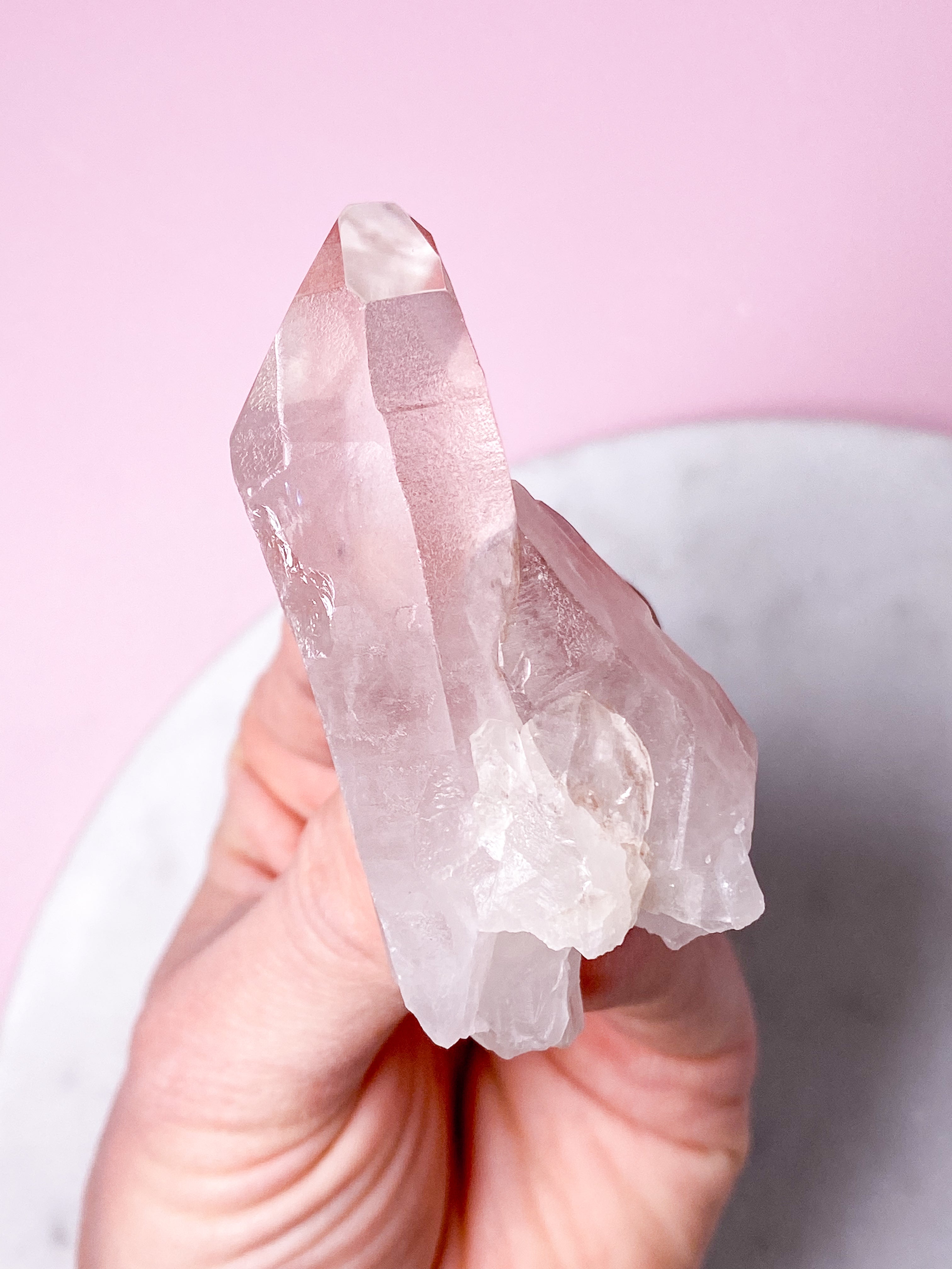 Pink Lemuria Kvarts Spids (Nr. 1)