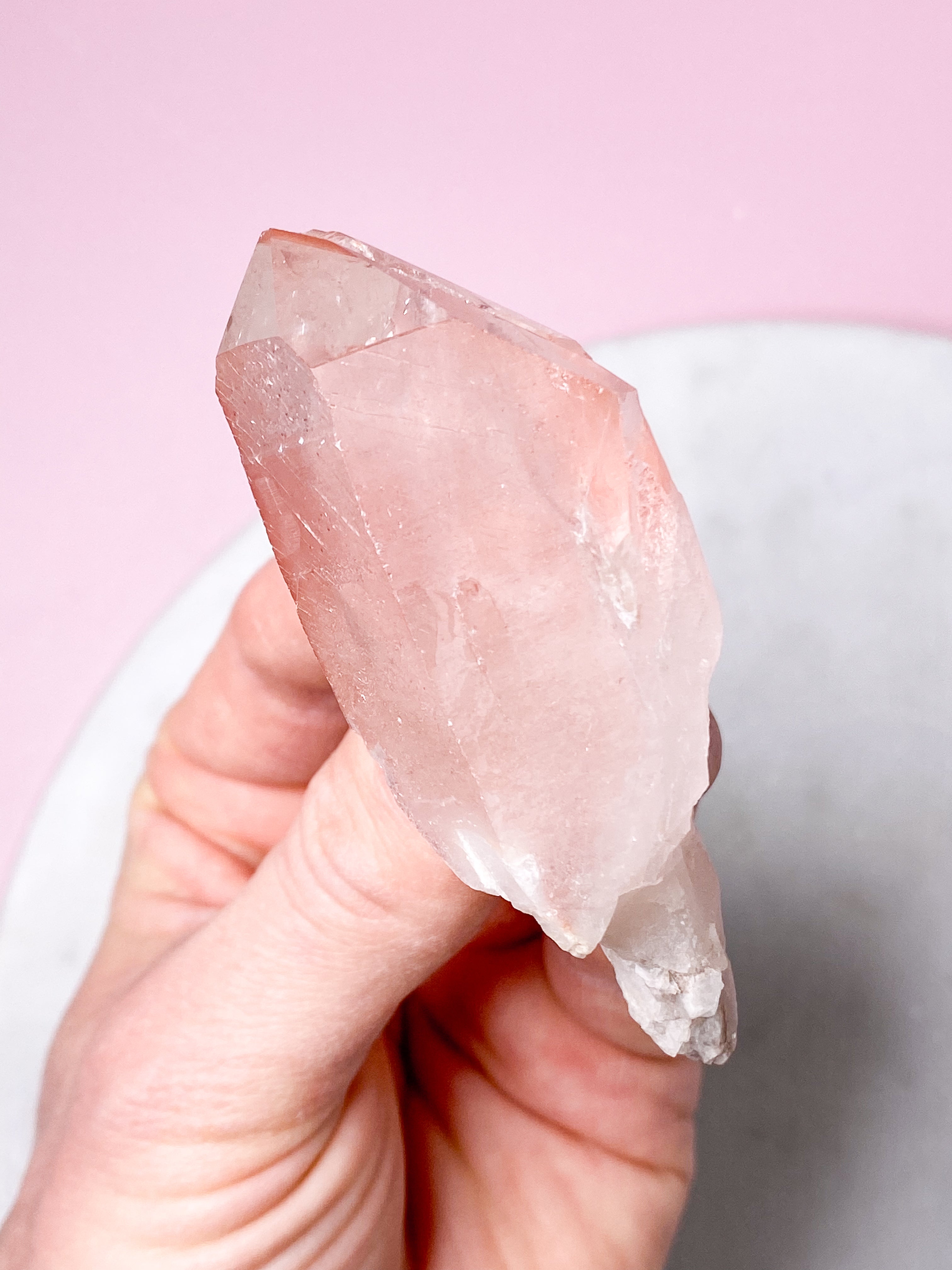 Pink Lemuria Kvarts Spids (Nr. 4)