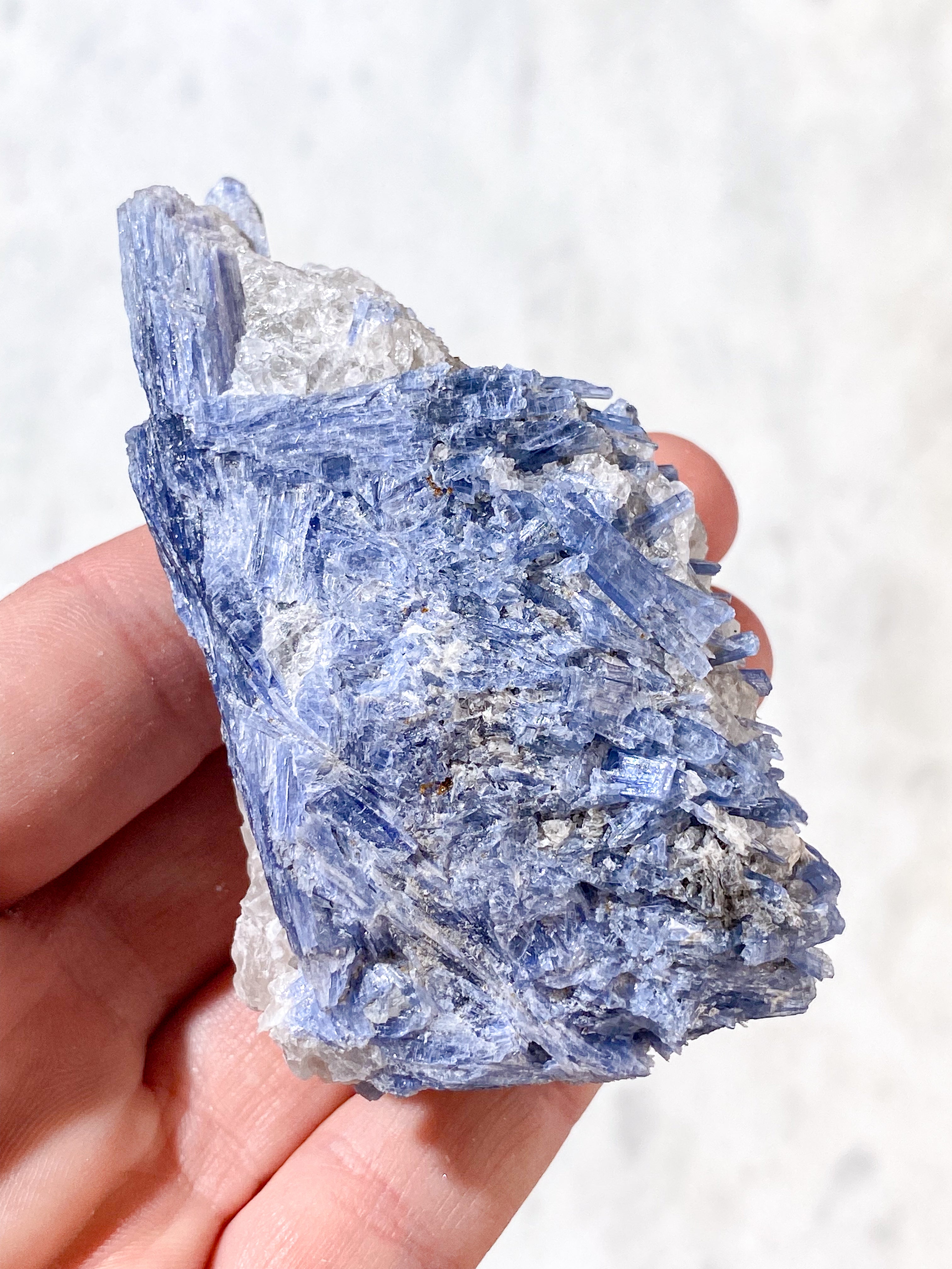 Kyanit Klynge Med Bjergkrystal (Nr. 21)