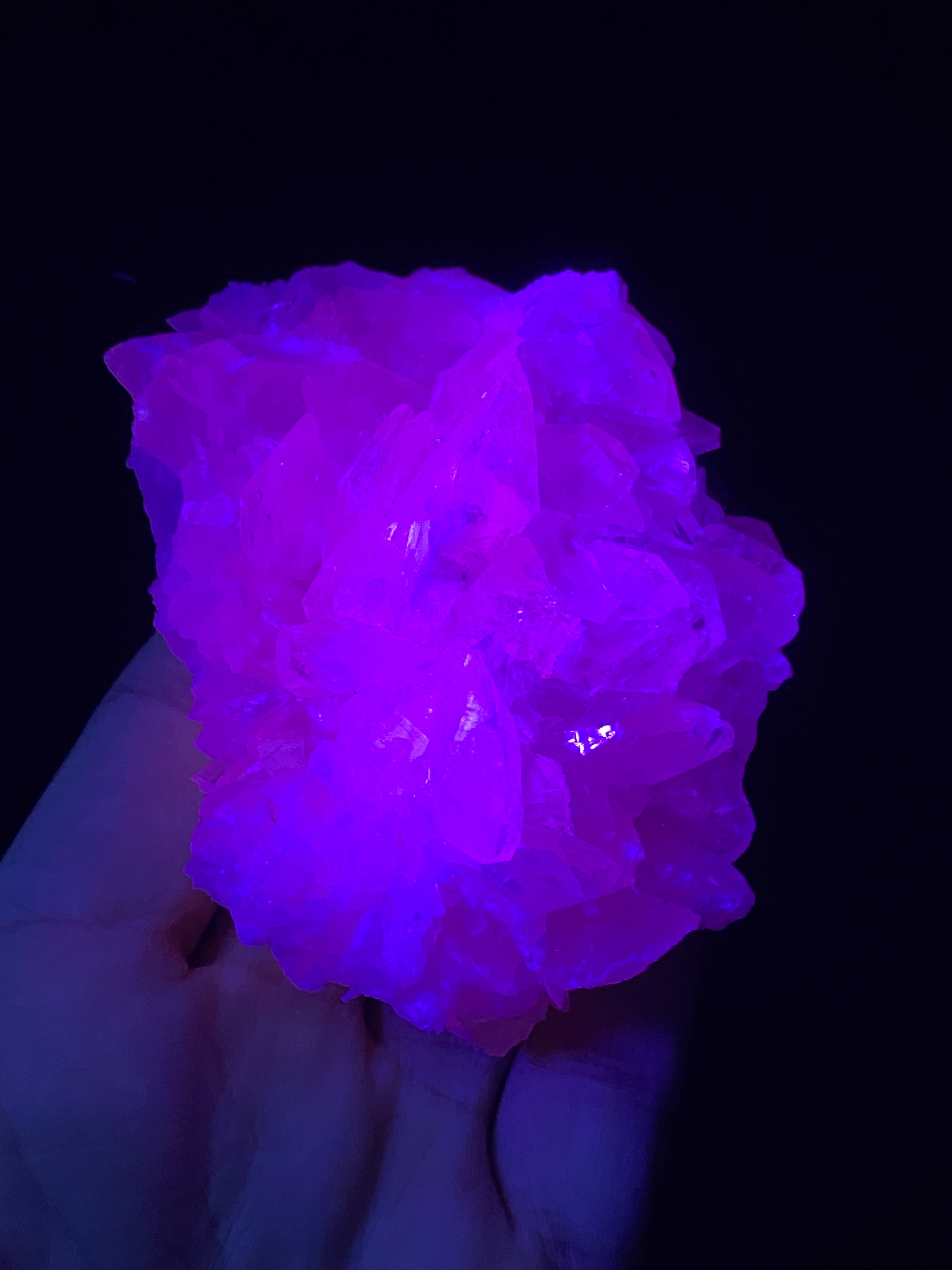 Calcit og Fluorit Klynge (Nr. 4)