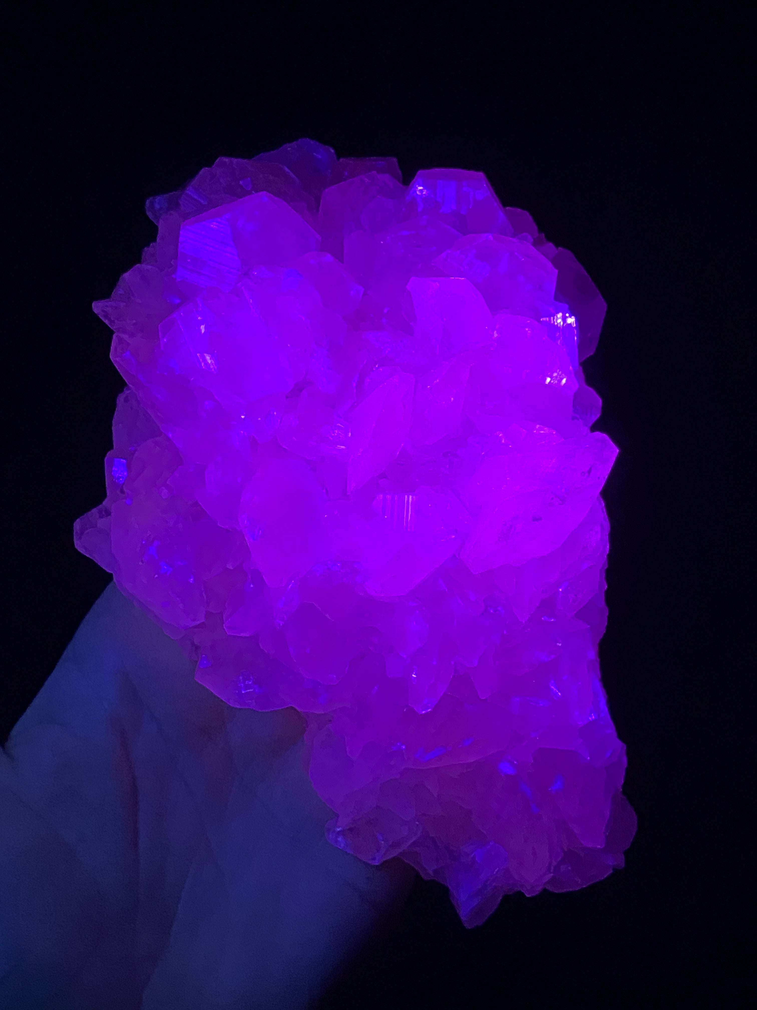 Calcit og Fluorit Klynge (Nr. 24)