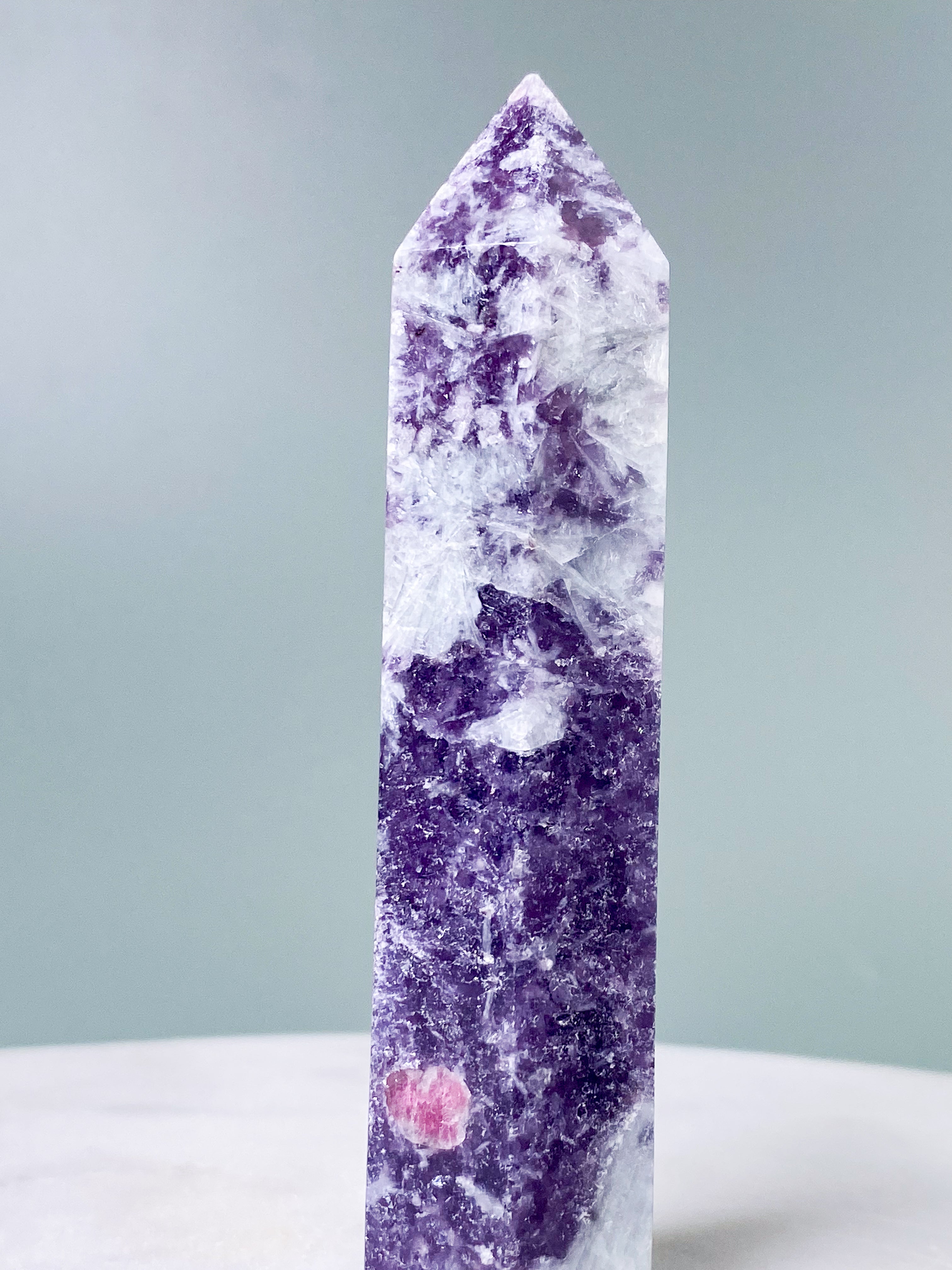 Pink Turmalin & Lepidolit Tårn (Nr. 2)