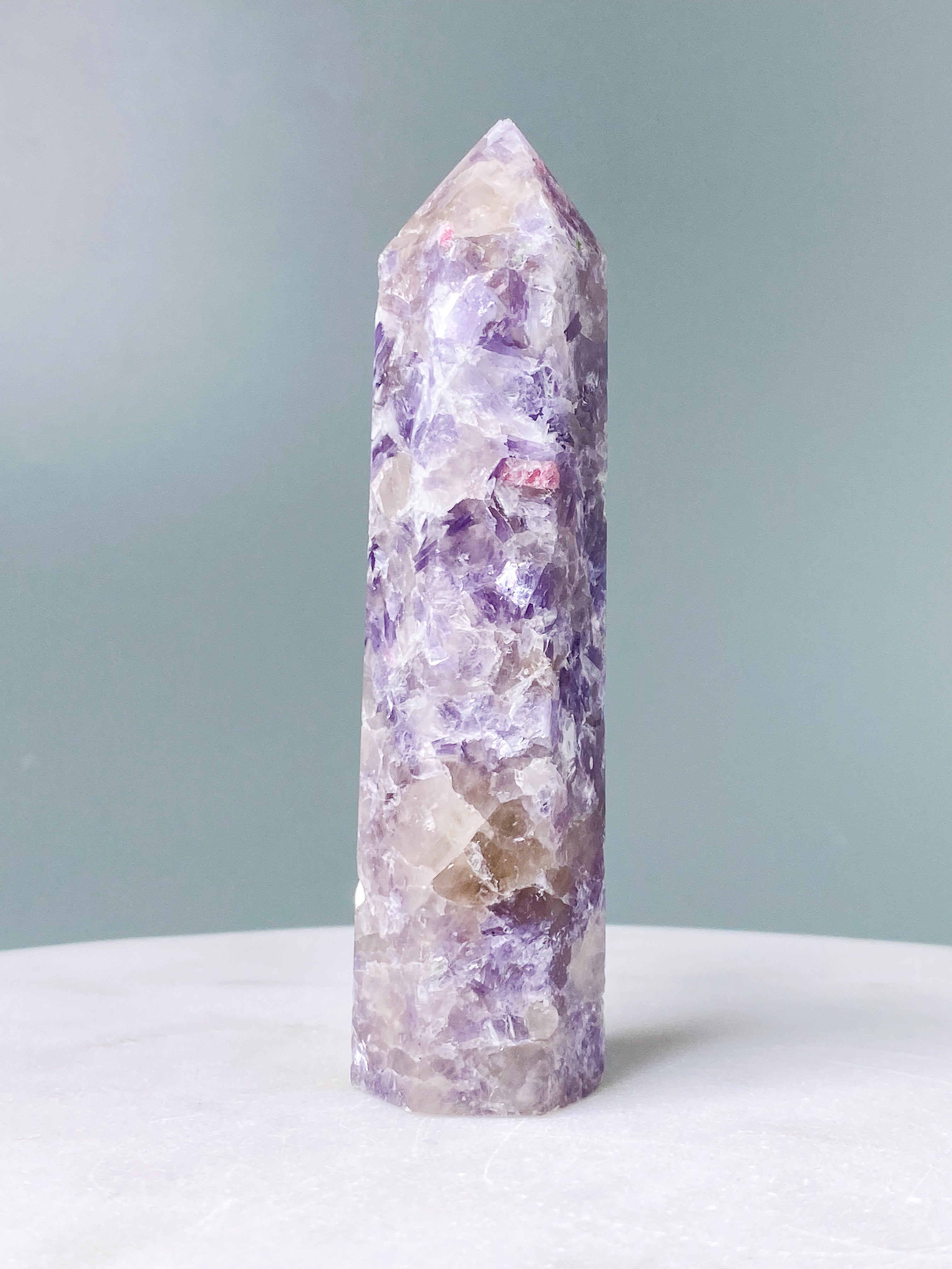 Pink Turmalin & Lepidolit Tårn (Nr. 4)