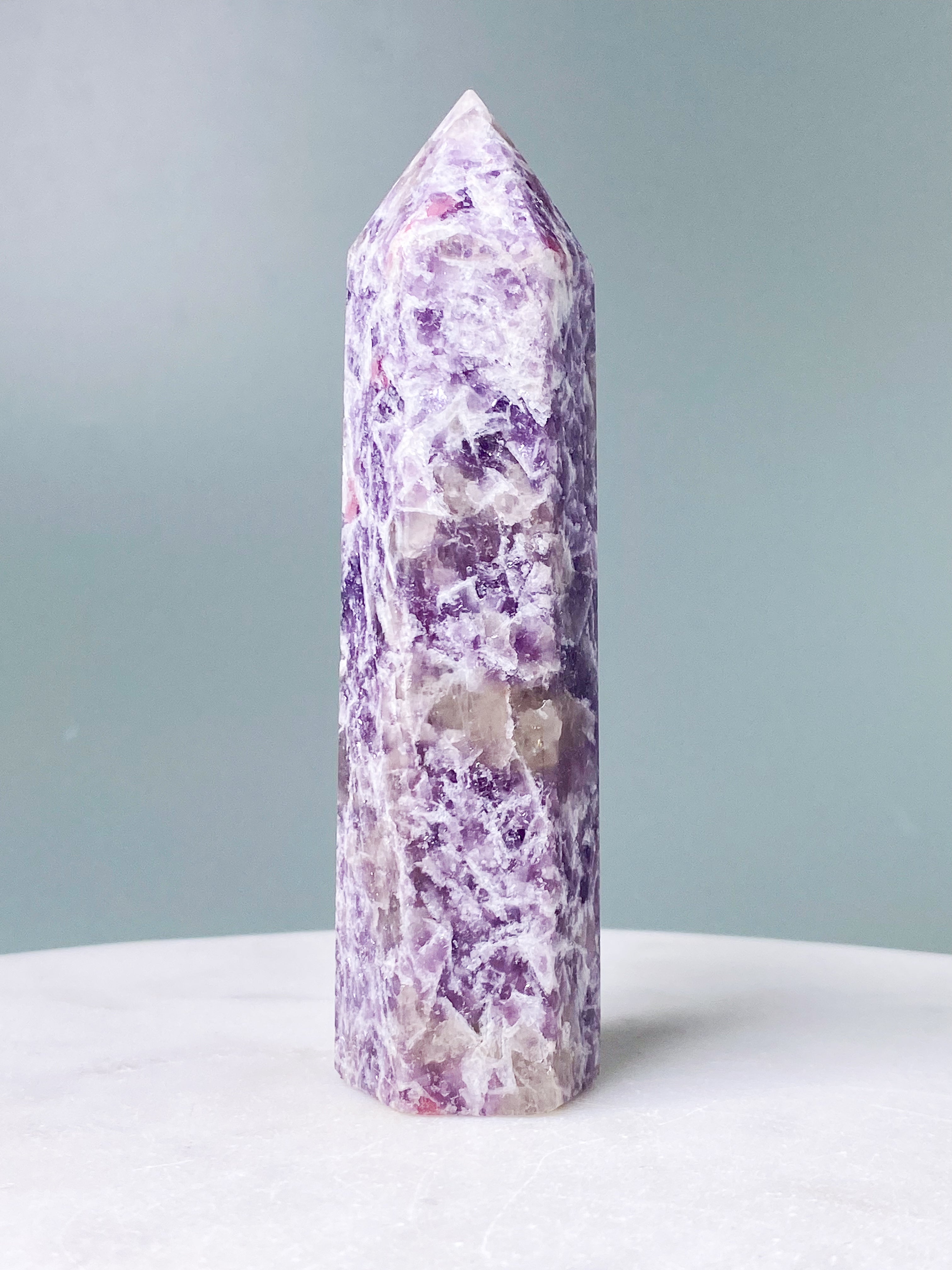 Pink Turmalin & Lepidolit Tårn (Nr. 5)