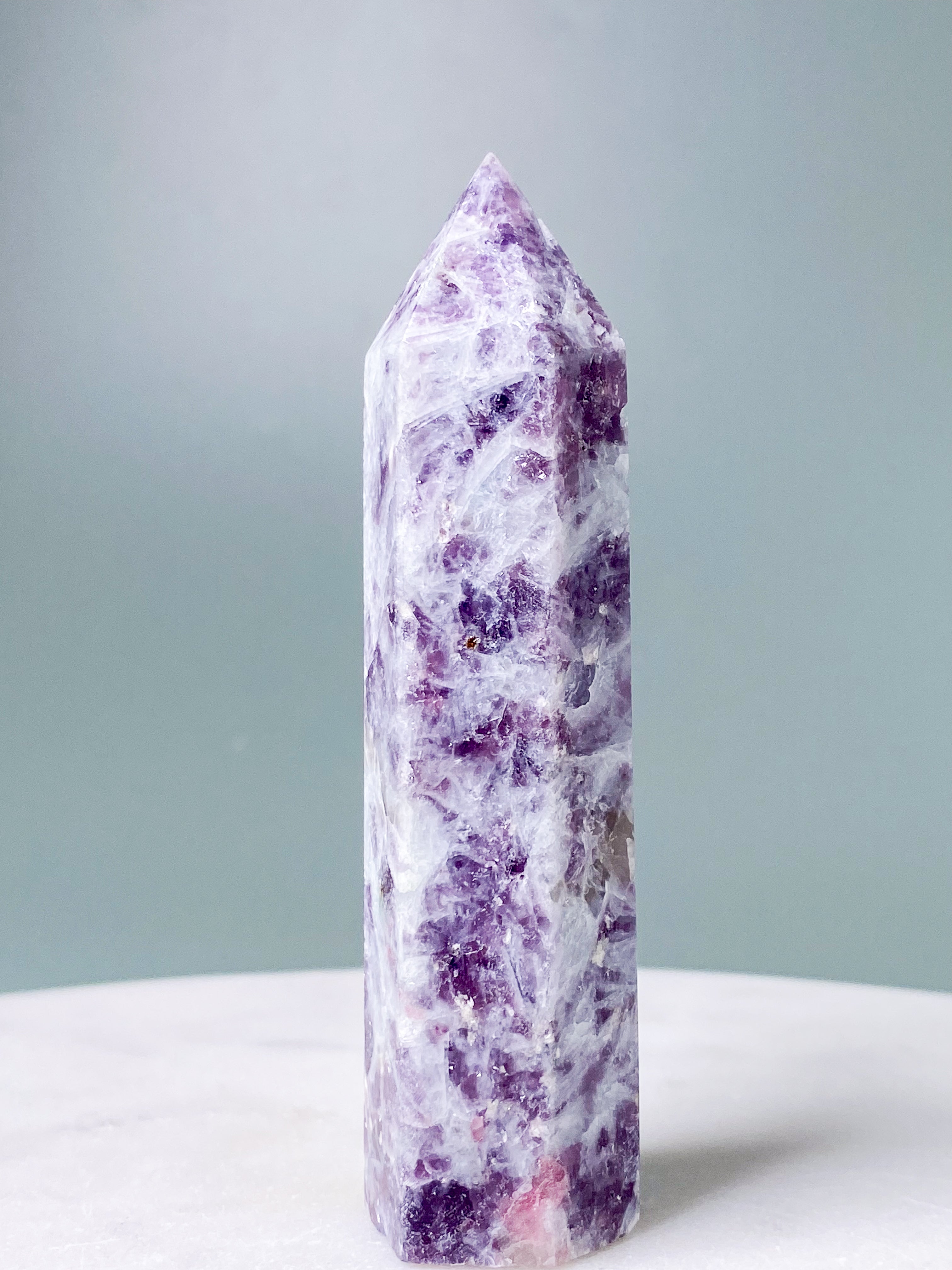 Pink Turmalin & Lepidolit Tårn (Nr. 7)