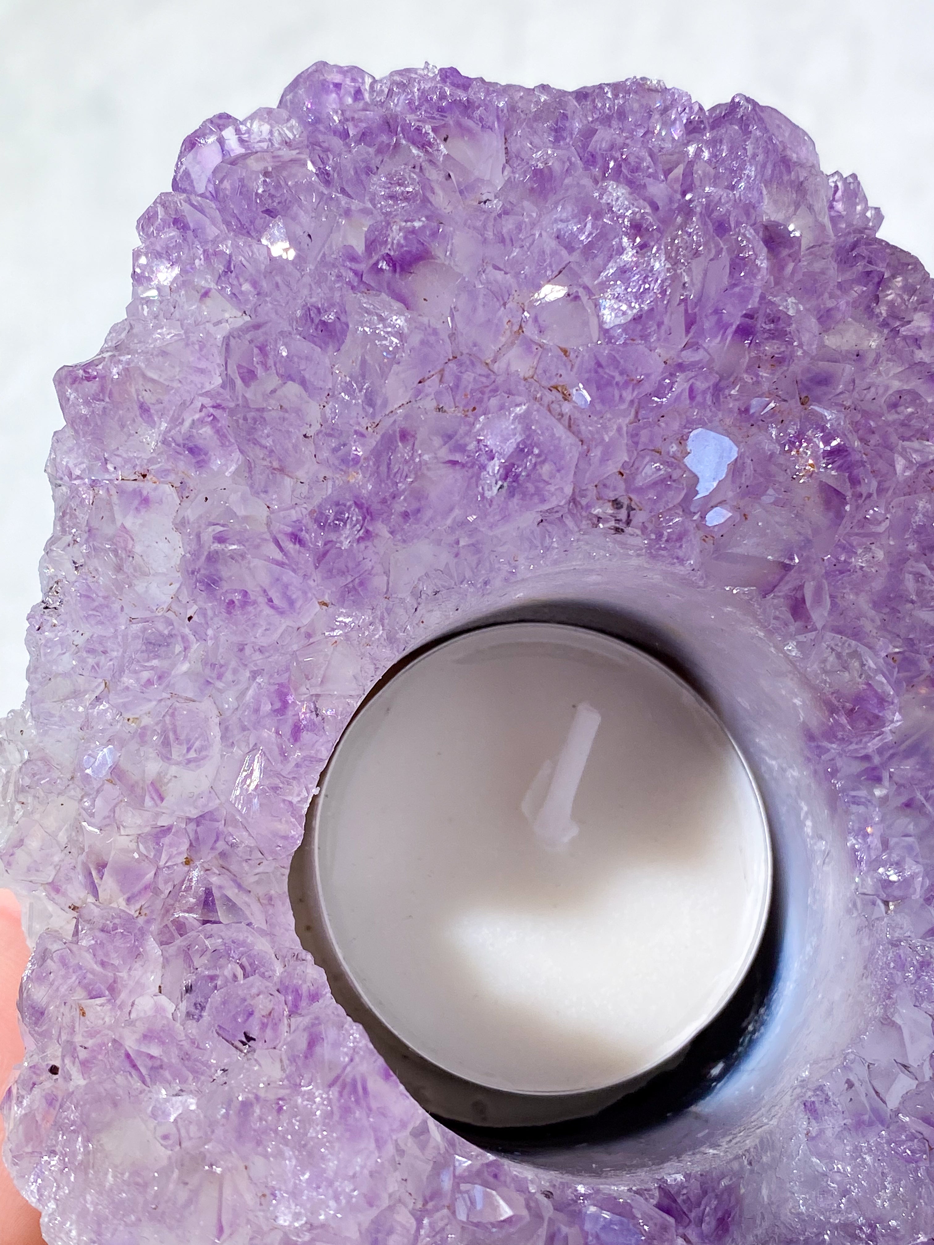 Ametyst Fyrfadsholder (Nr. 32)