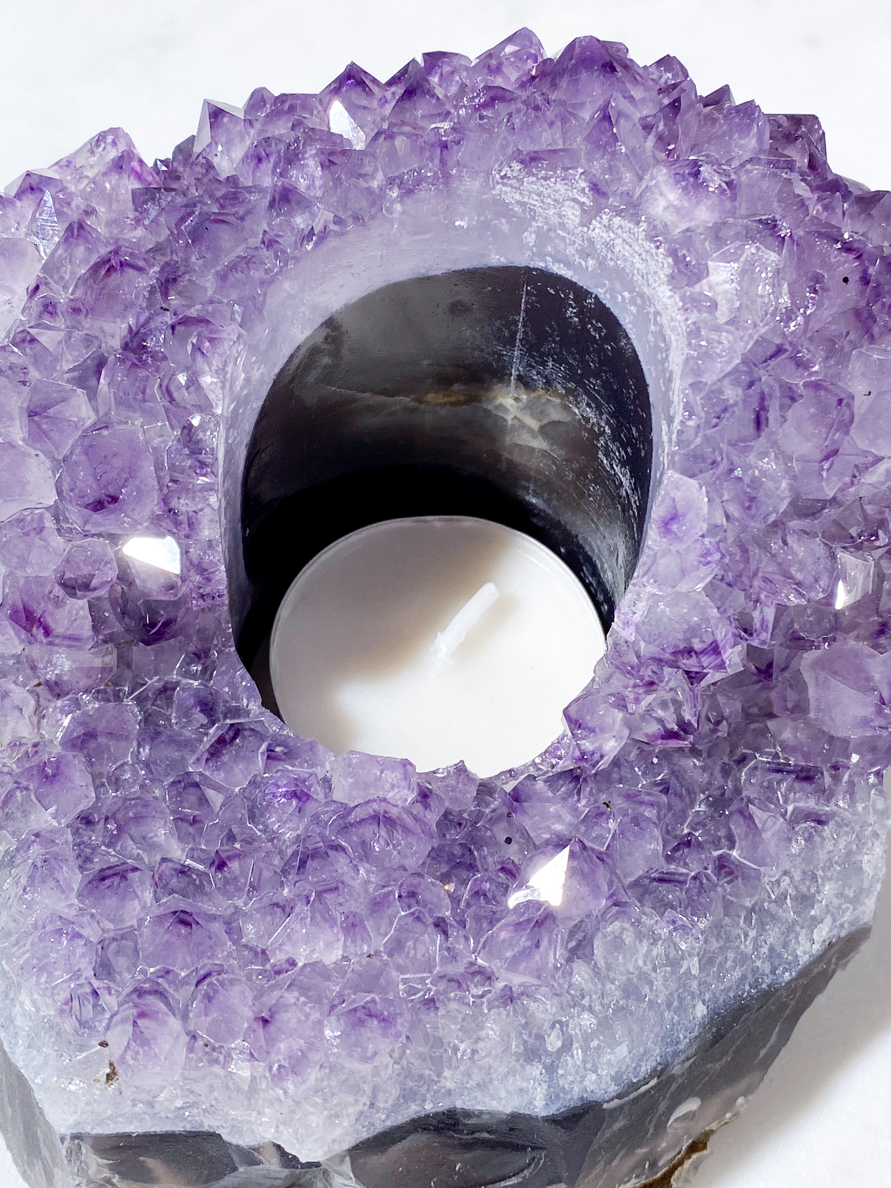 Ametyst Fyrfadsholder (Nr. 35)