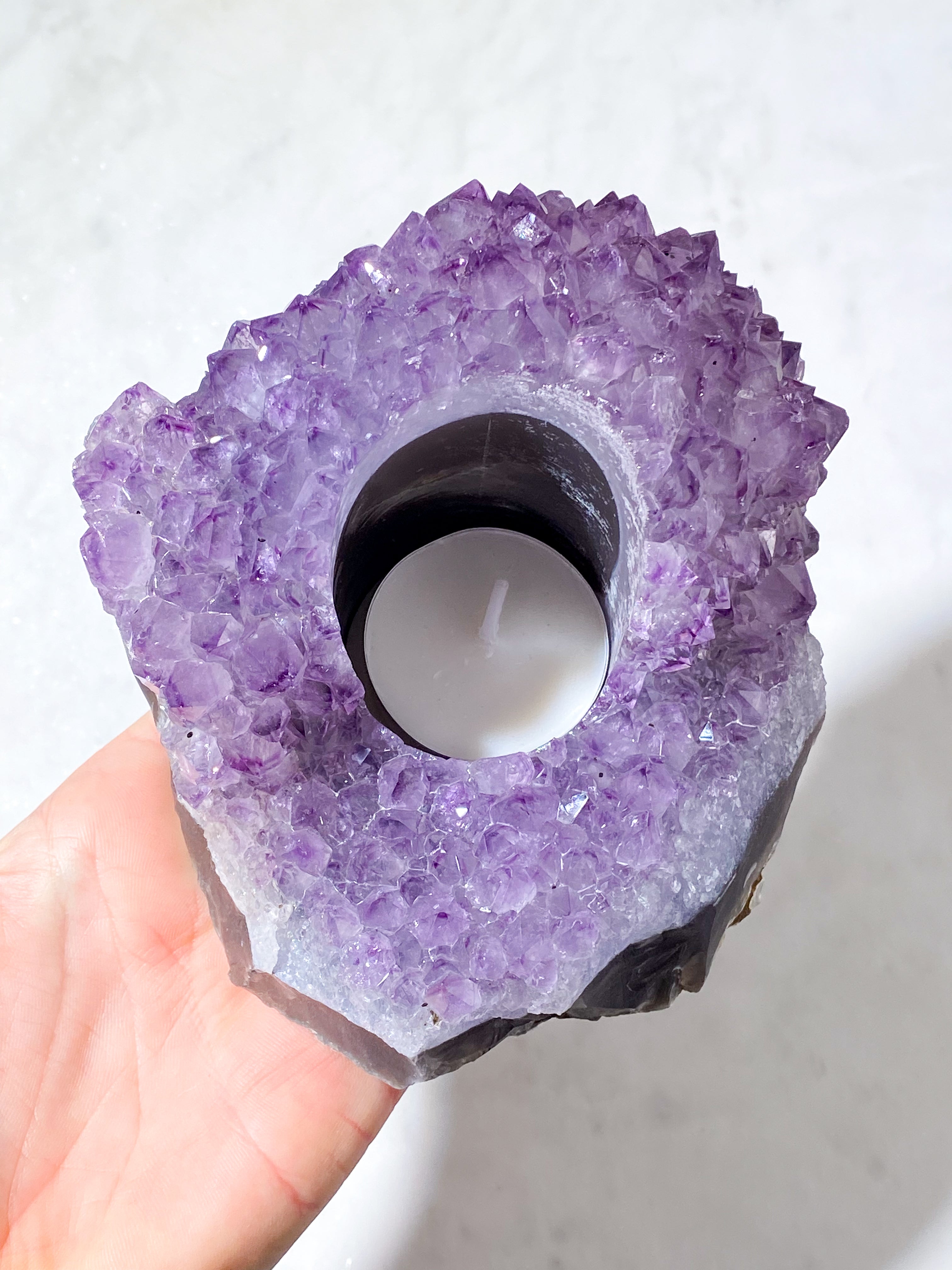 Ametyst Fyrfadsholder (Nr. 35)